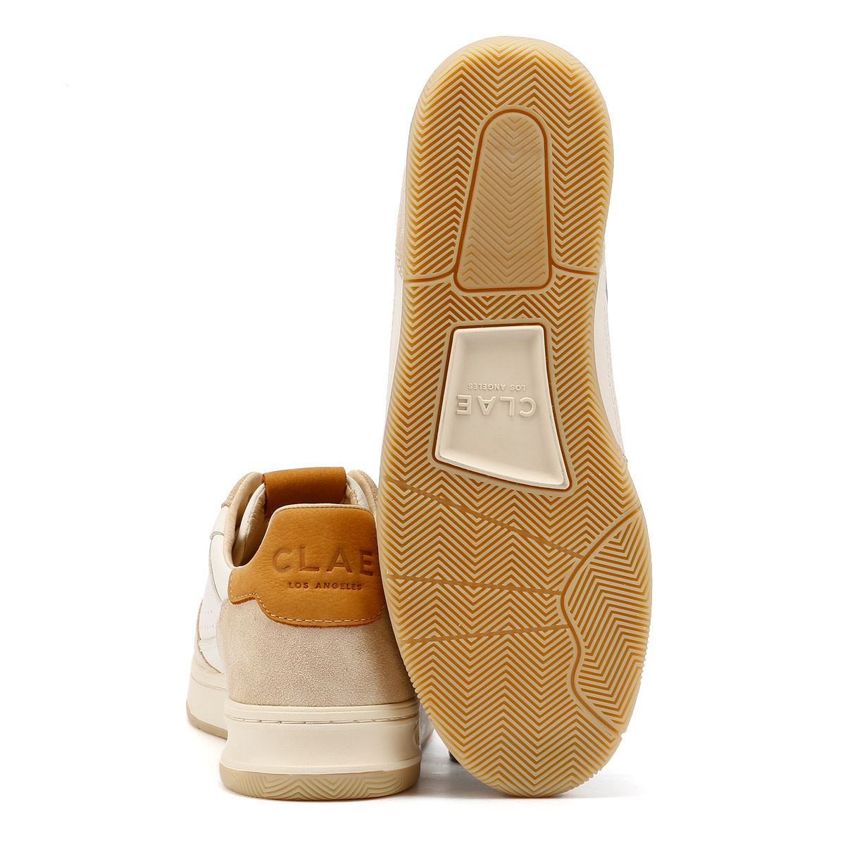 Clae Haywood Men's Fog Leather Safari Trainers