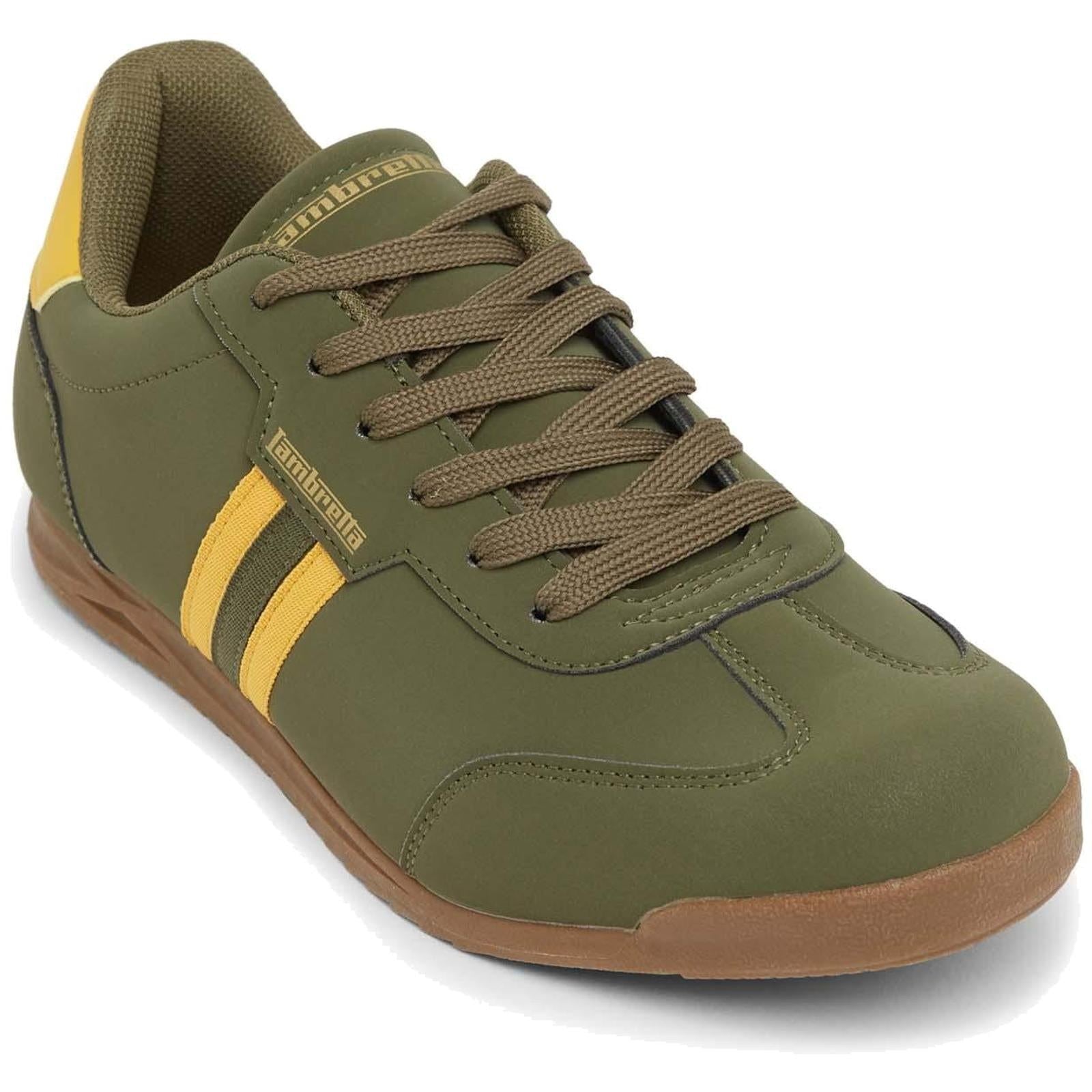 Lambretta Tackle Men's Khaki/Gold Trainers