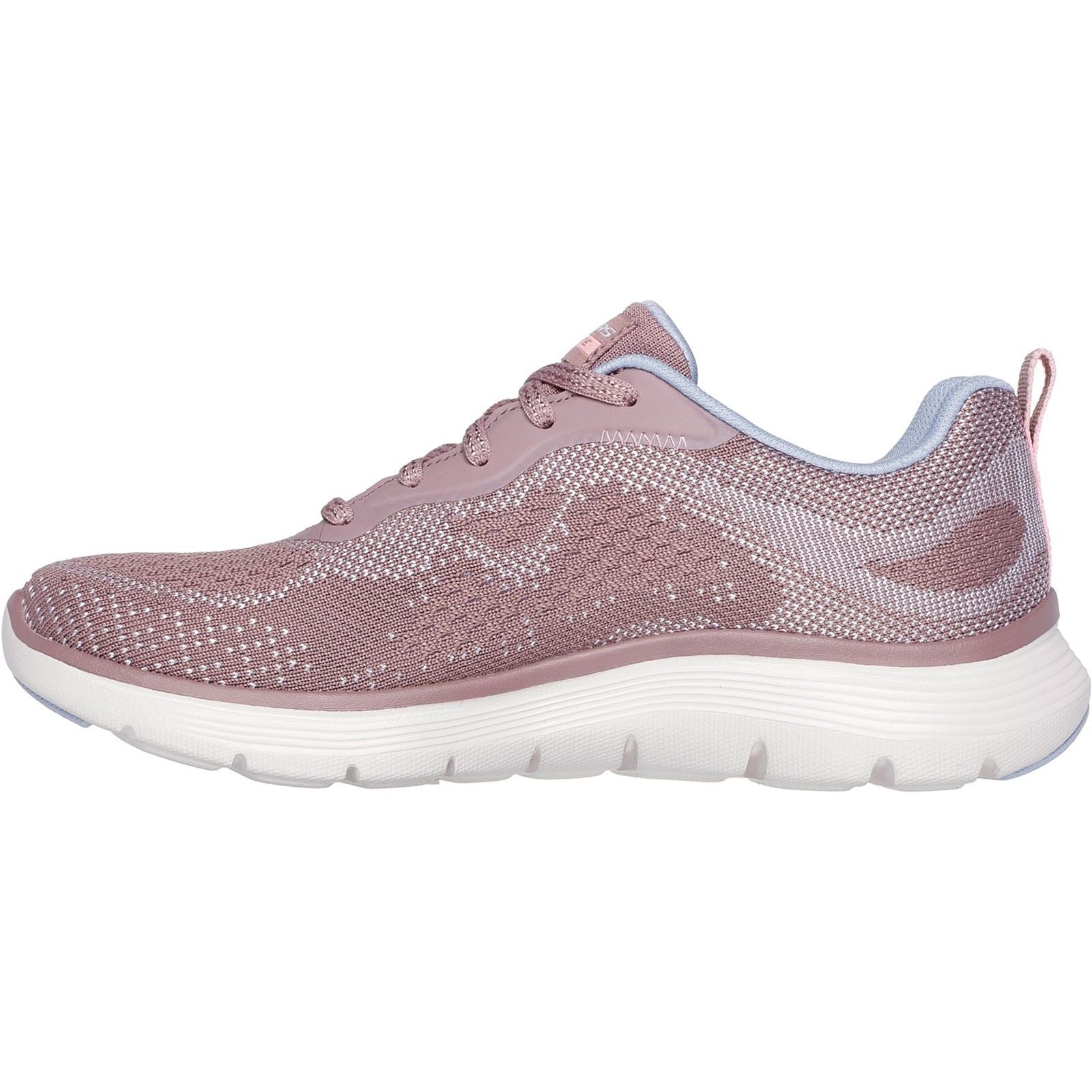 Skechers Flex Appeal 5.0 Cruising Thru Textile Women's Mauve/Light Blue Trainers