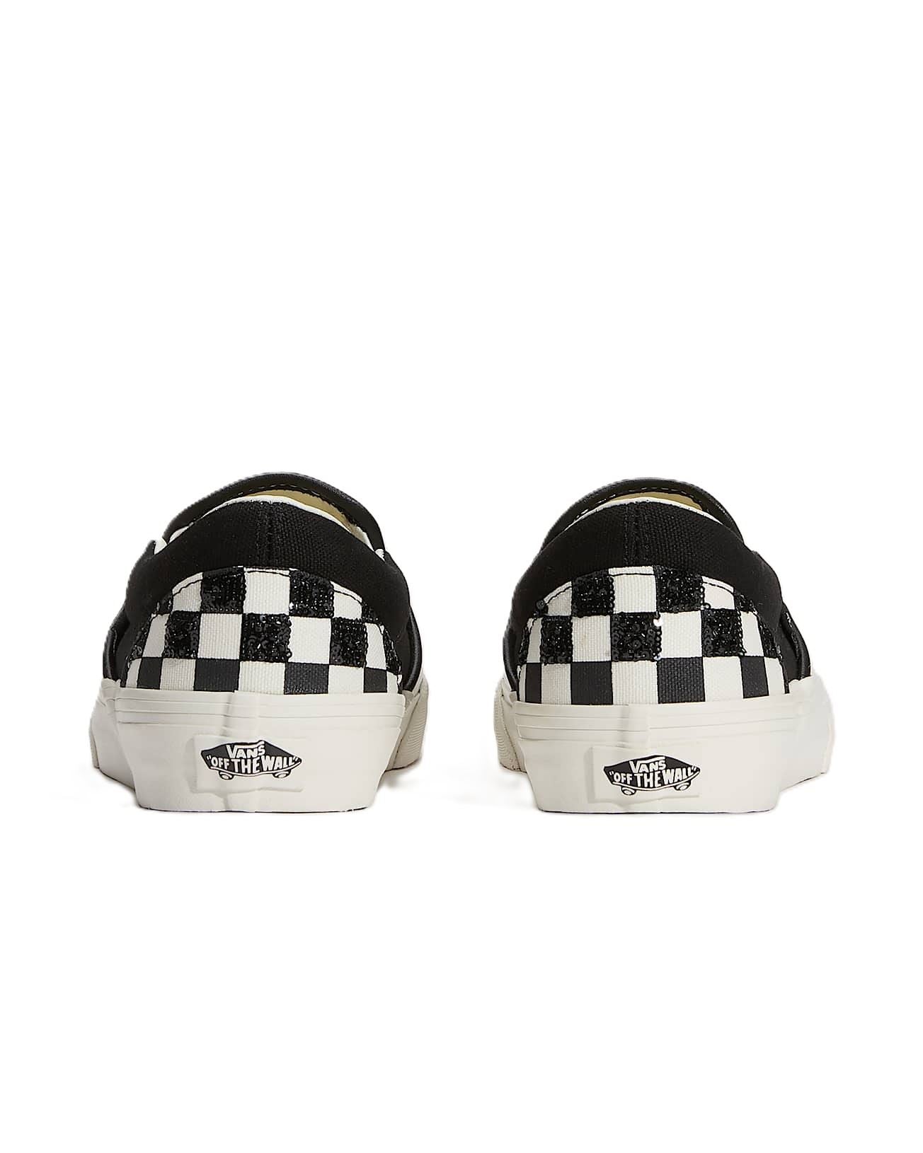 Vans Classic Slip-On Women's Canvas Black/White Beaded Checkerboard Trainers