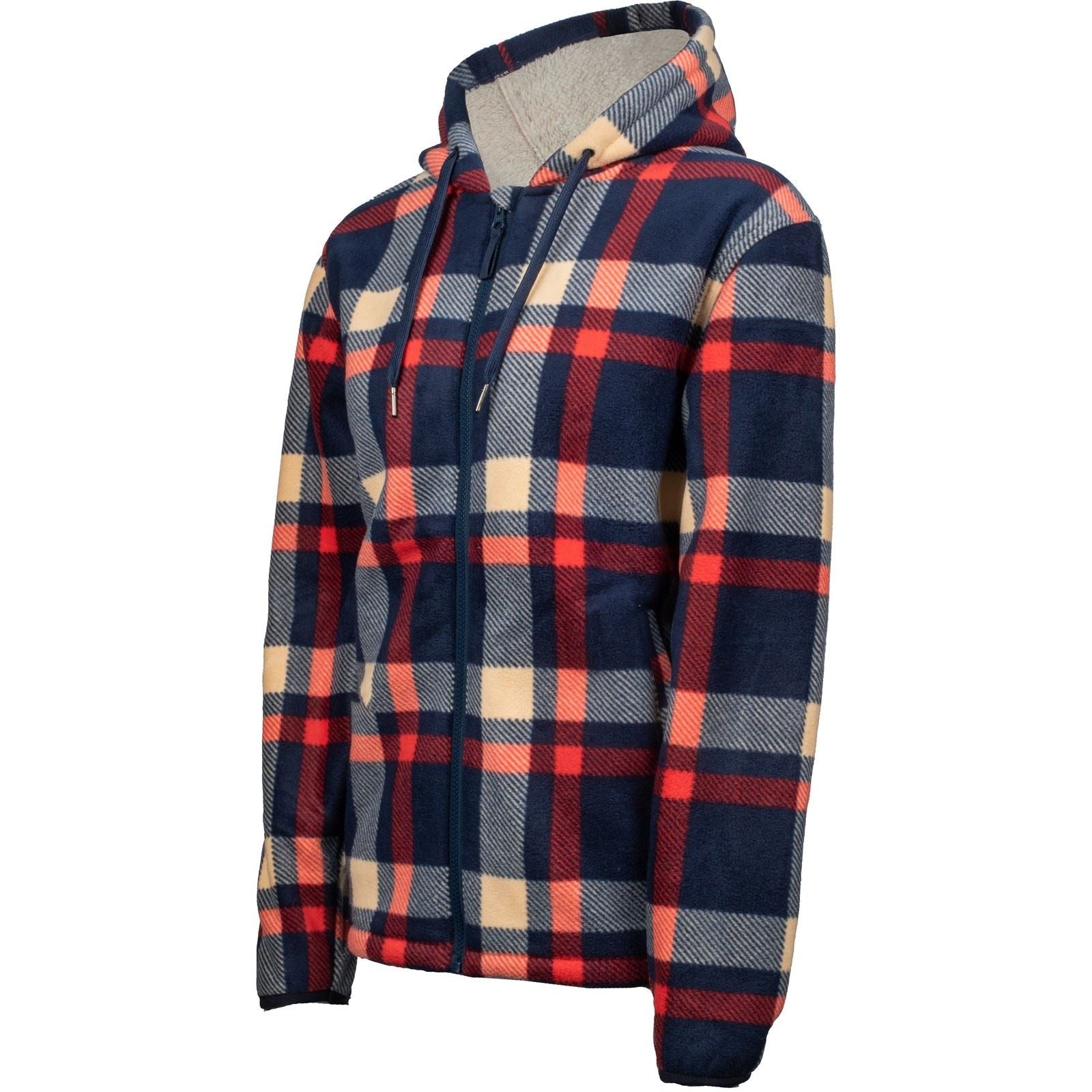 Hard Yakka Check Zoodie Polyester Women's Blue Hooded Sweatshirt