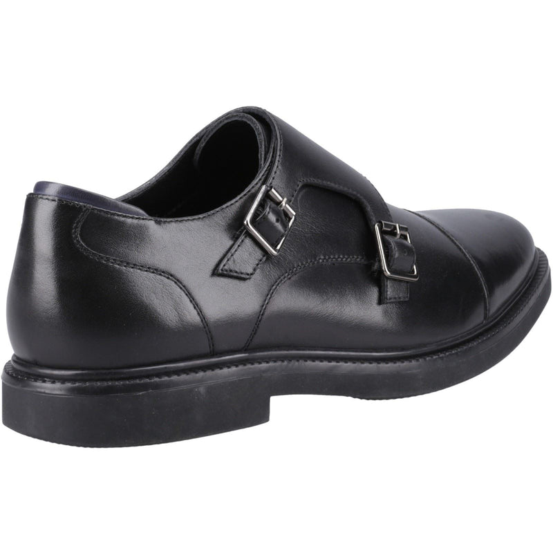 Hush Puppies Kane Leather Men's Black Double Monk Shoes