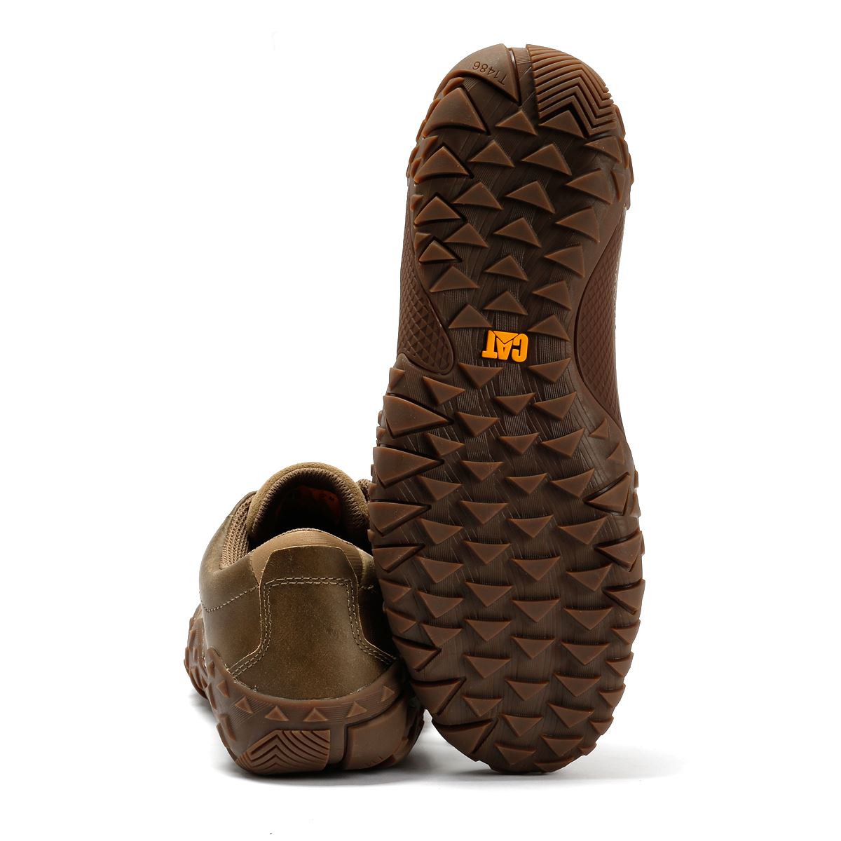 Caterpillar Gridlock Lo Full Grain Leather Men's Beaned Brown Lace-Up Shoes