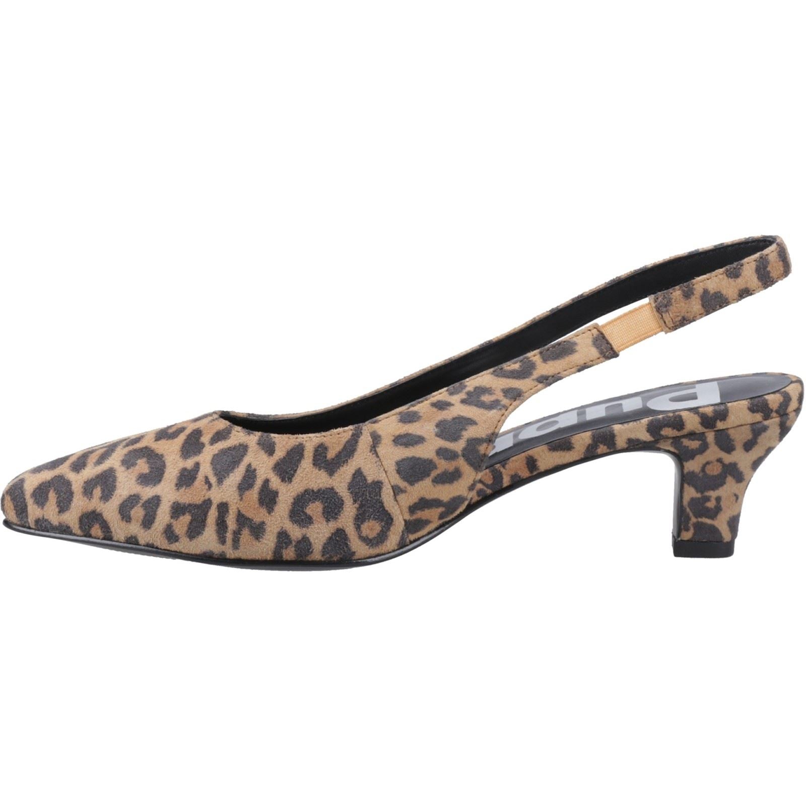Hush Puppies Nahla Leather Women's Leopard Pointy Slingback Heels
