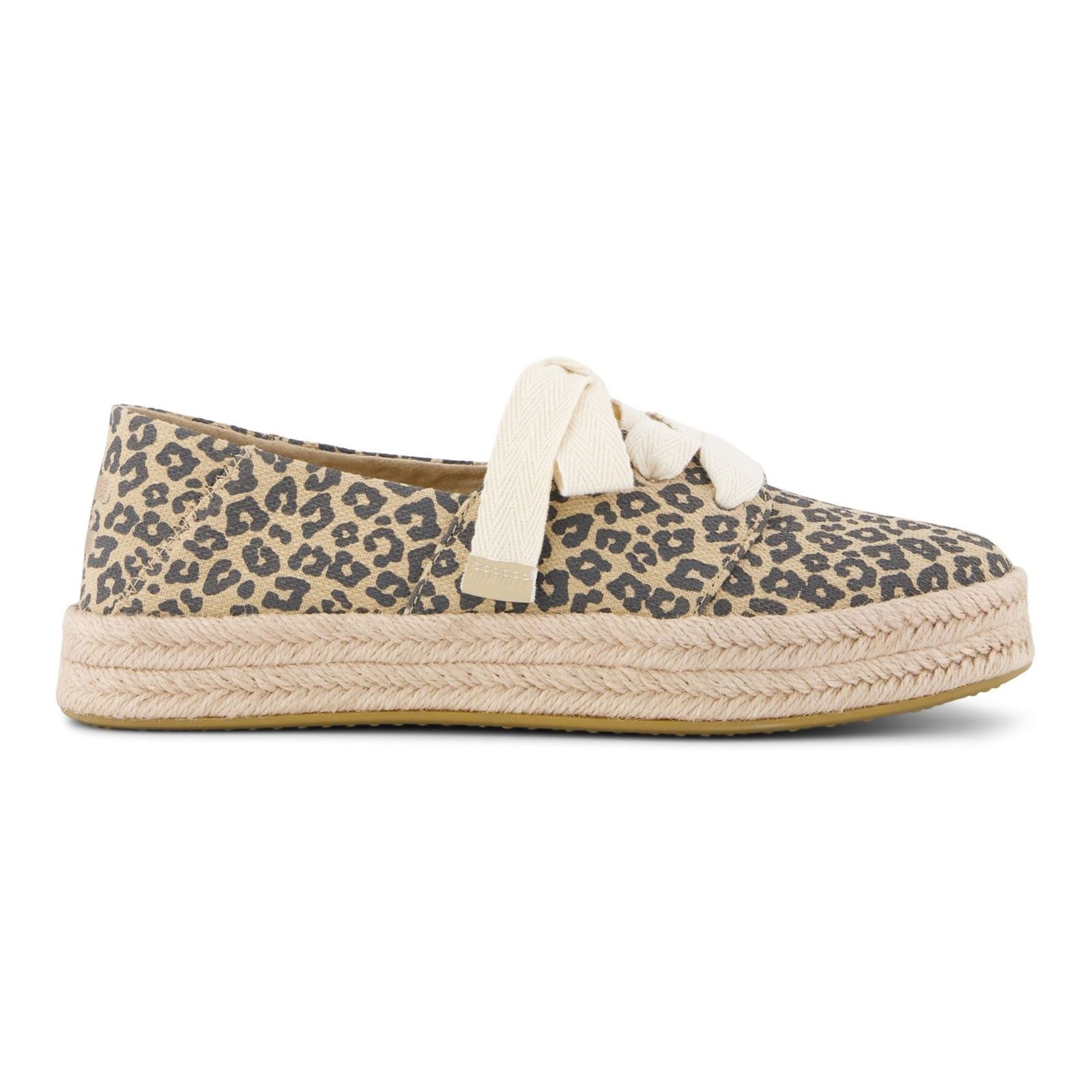 TOMS Carolina Lace Up Cotton Women's Oatmeal Espadrilles