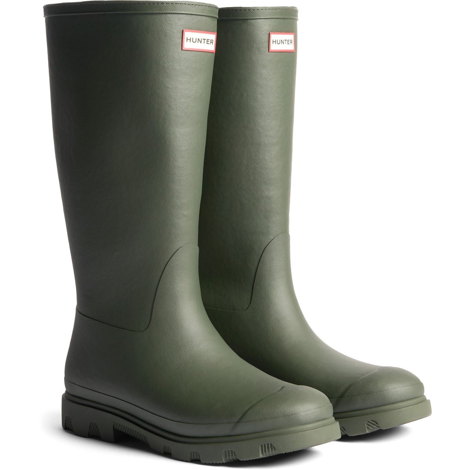 Hunter Downpour Tall Insulated Boot Rubber Women's Dark Olive Wellington Boots