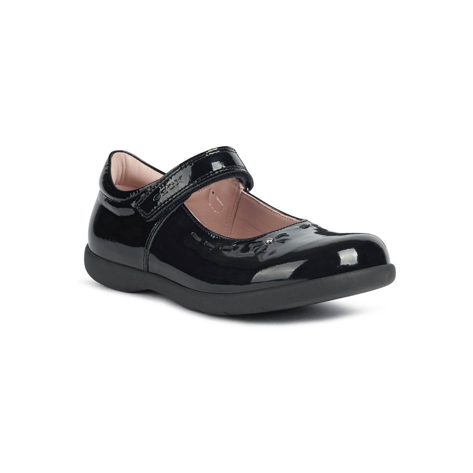 Geox Naimara Leather Black Patent Shoes