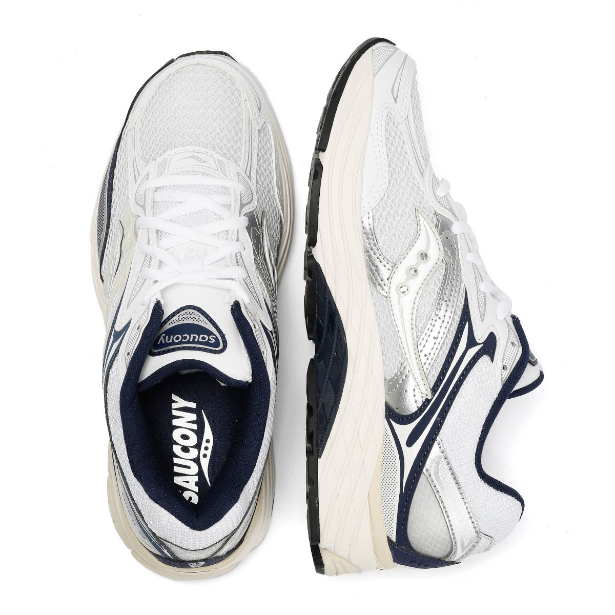 Saucony ProGrid Omni 9 White/Navy Trainers