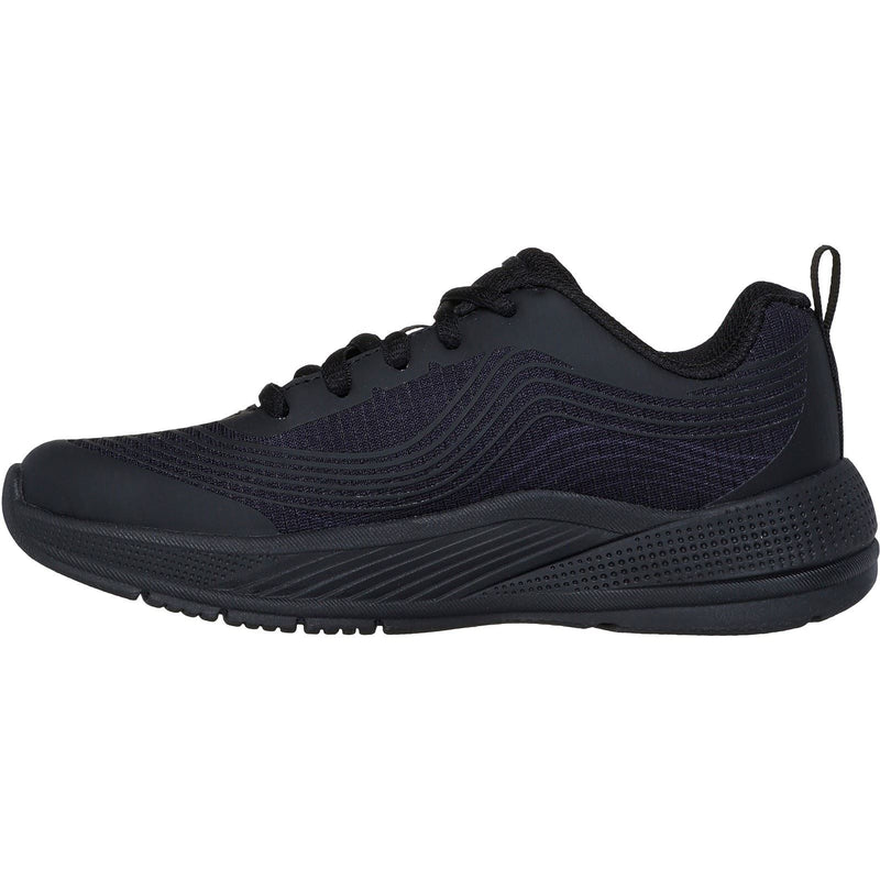 Skechers Microspec Advance Textile Junior Black Trainers