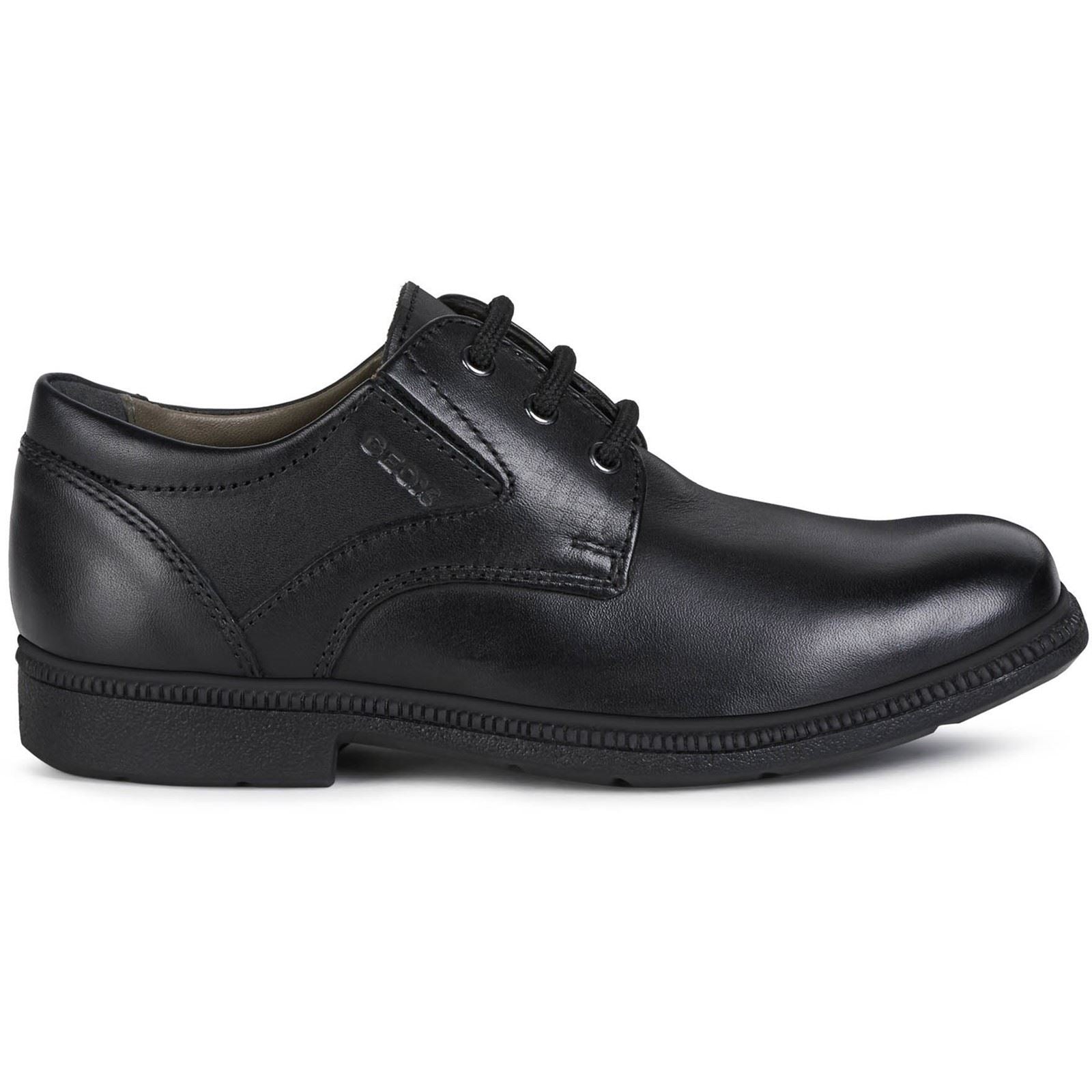Geox Jr Federico Leather Black Lace-Up Shoes