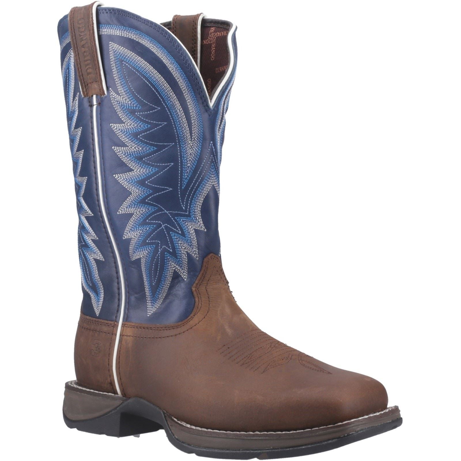 Durango Rebel Leather Men's Saddle Brown/Demin Blue Boots