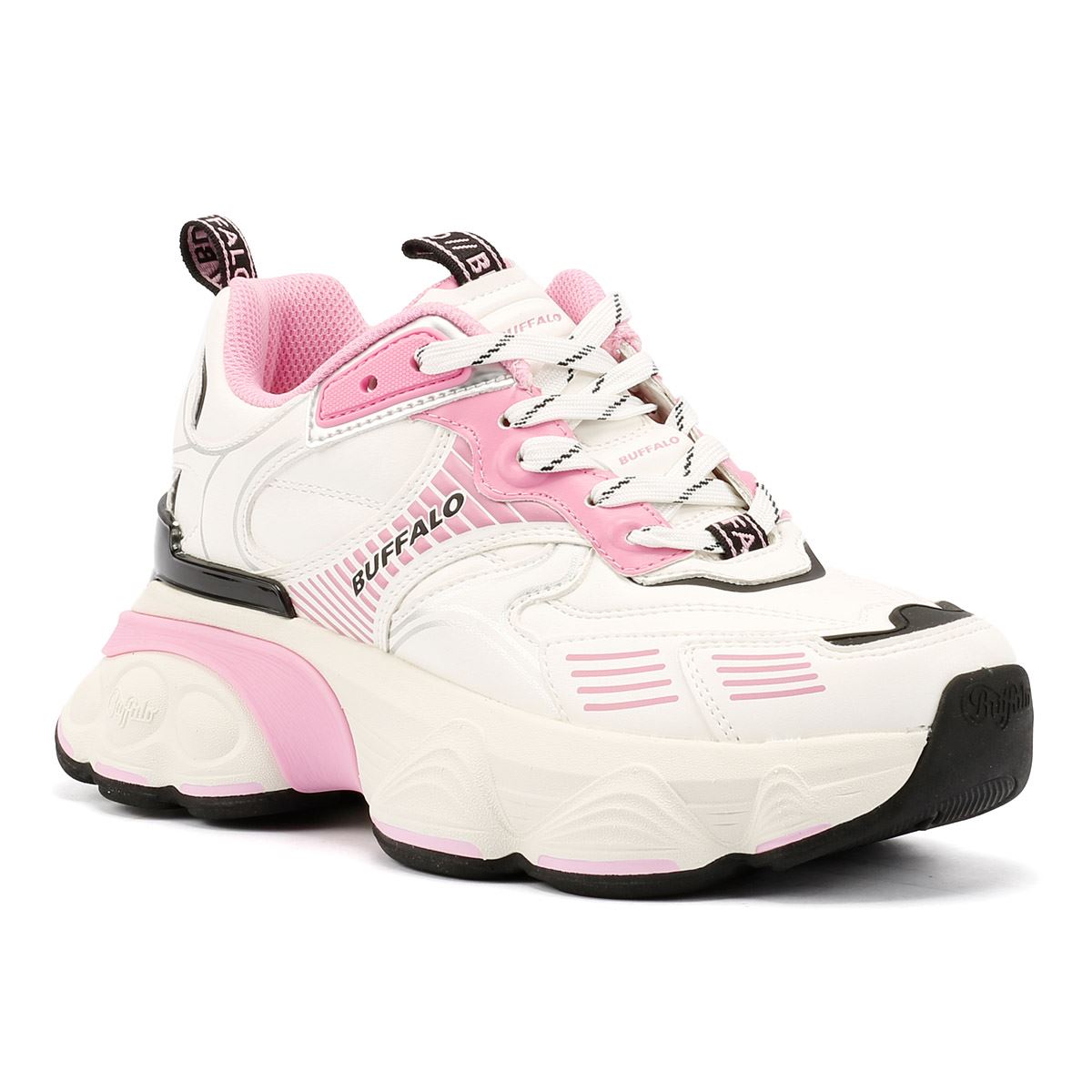 Buffalo Truck Women's White/Pink Trainers