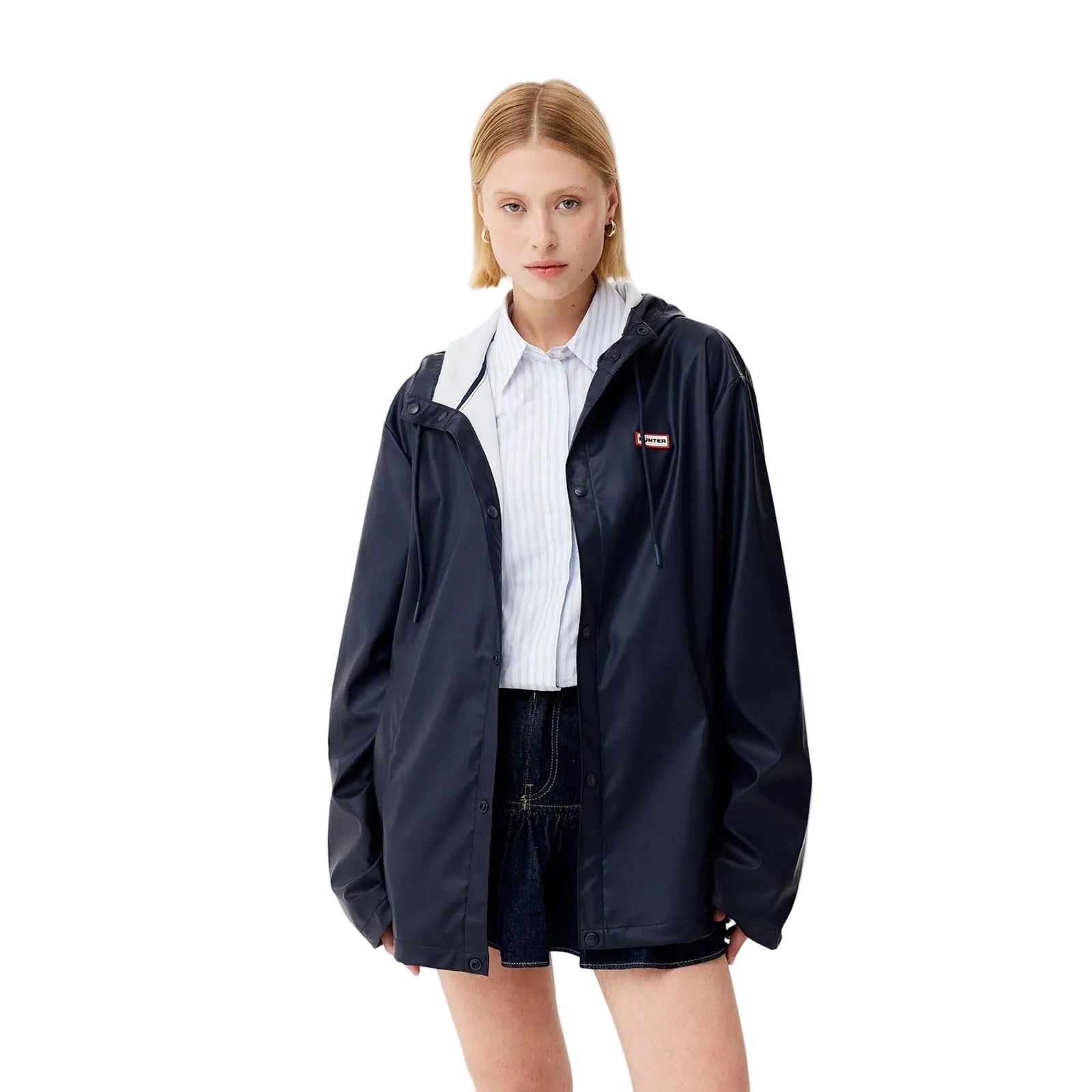 Hunter Izzy Hooded Blue Jacket