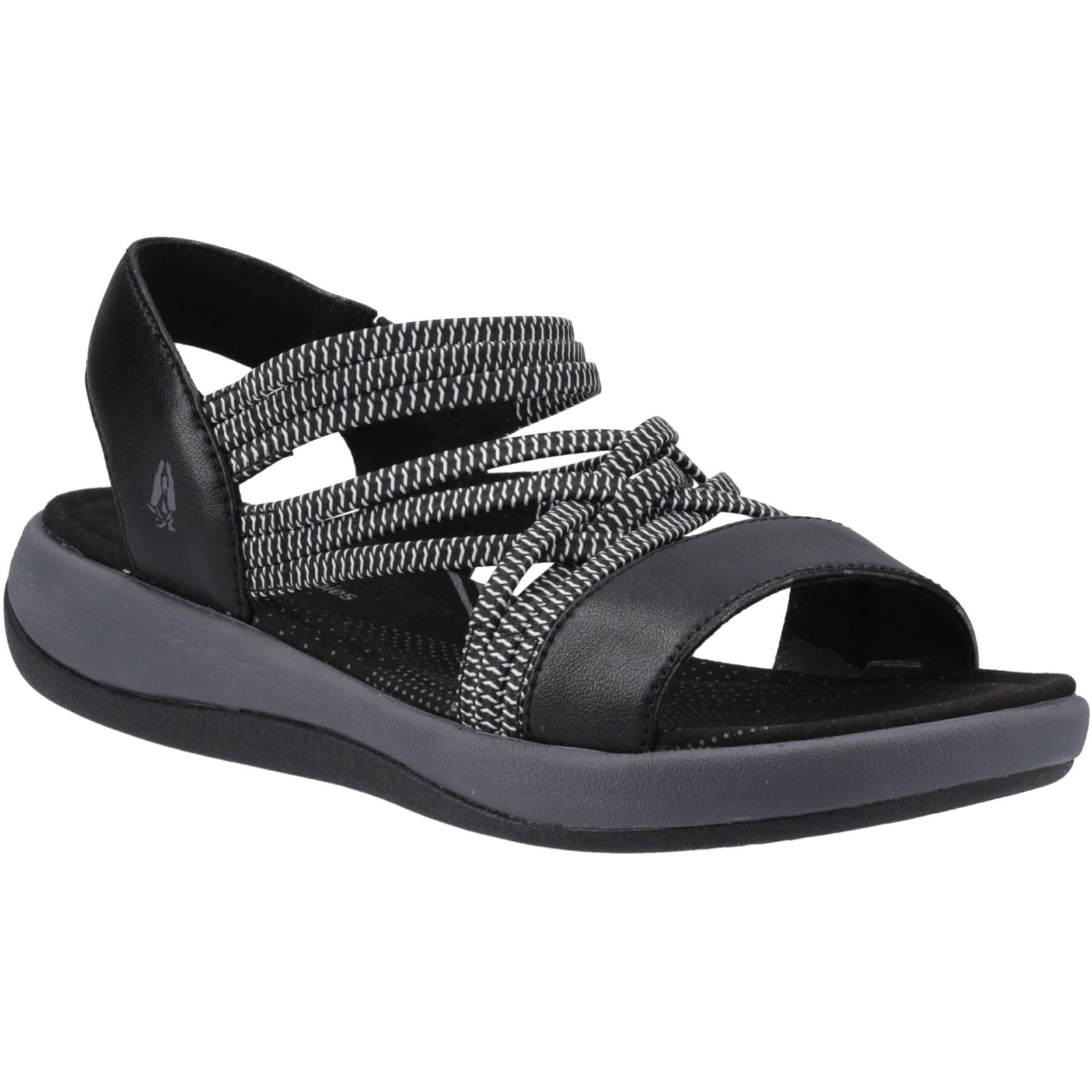 Hush Puppies Susanna Leather Women's Black Sandals