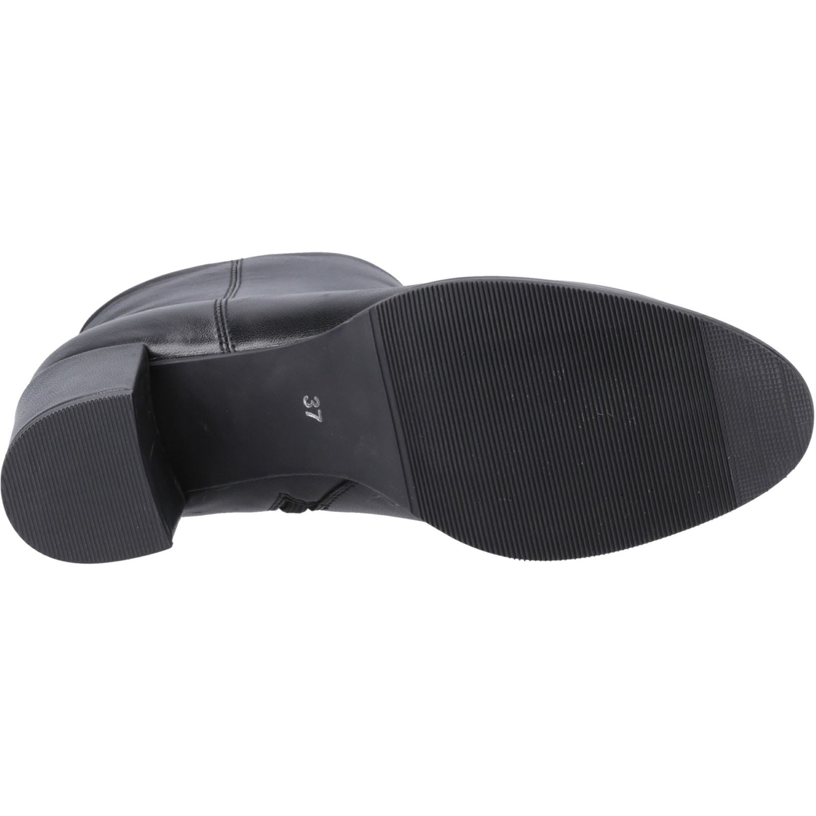 Hush Puppies Claridy Leather Women's Black Heeled Ankle Boots