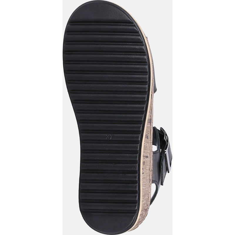 Hush Puppies Ellie Leather Women's Black Sandals