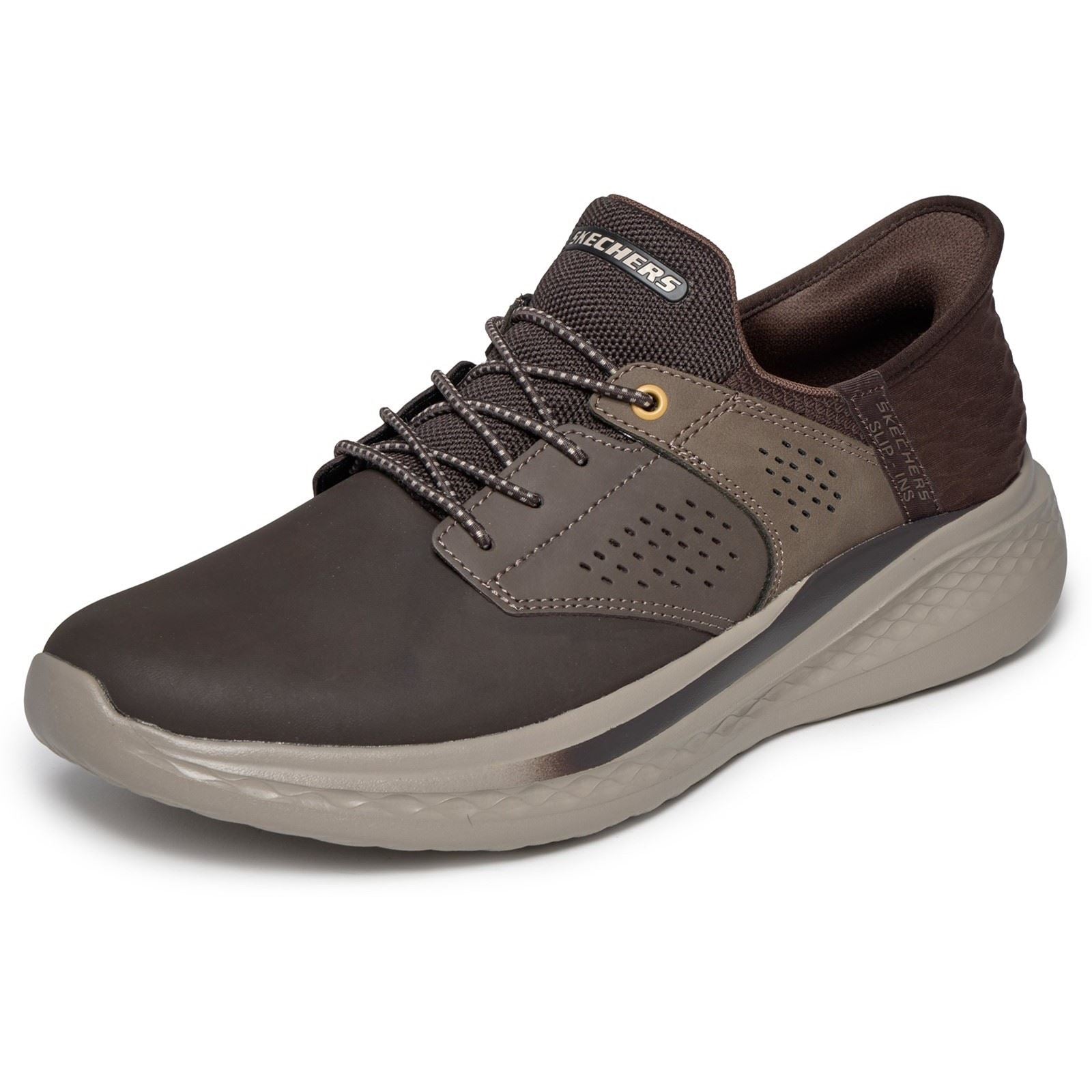Skechers Slade Macklin Leather Men's Chocolate Trainers