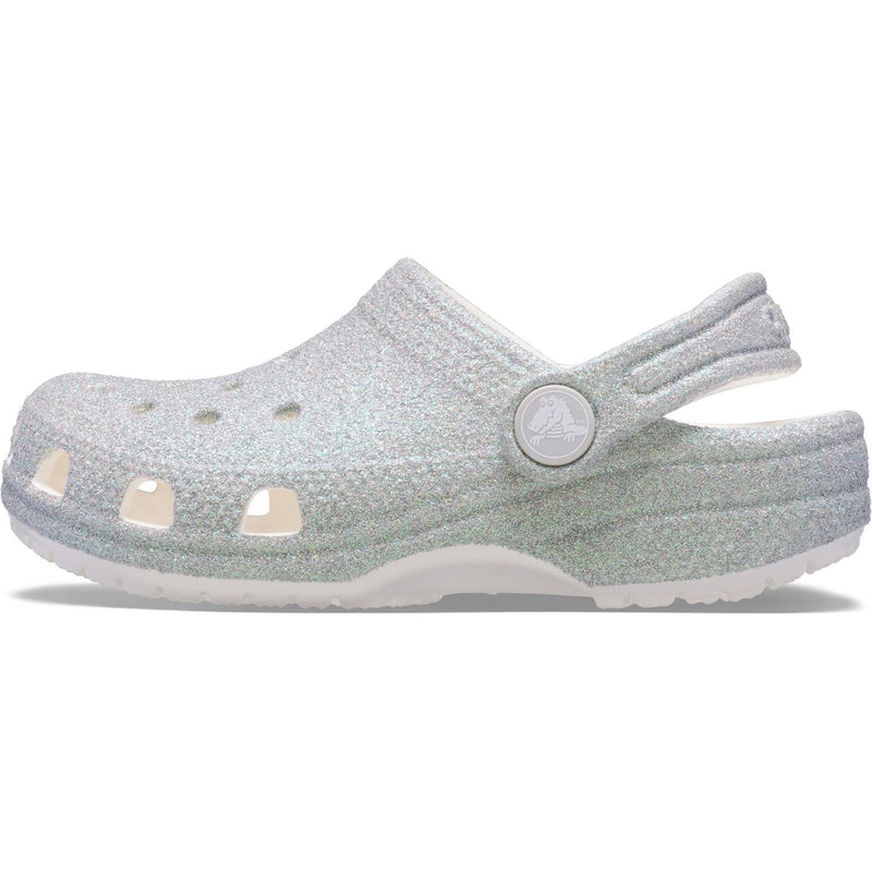 Crocs Classic Glitter Clog Synthetic White Clogs