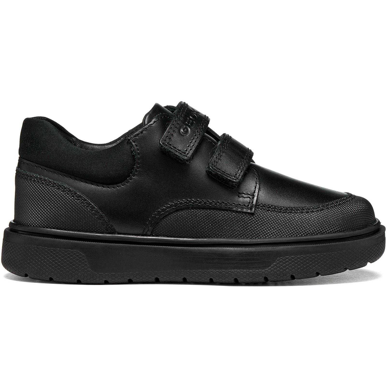 Geox J Riddock Leather Black Shoes