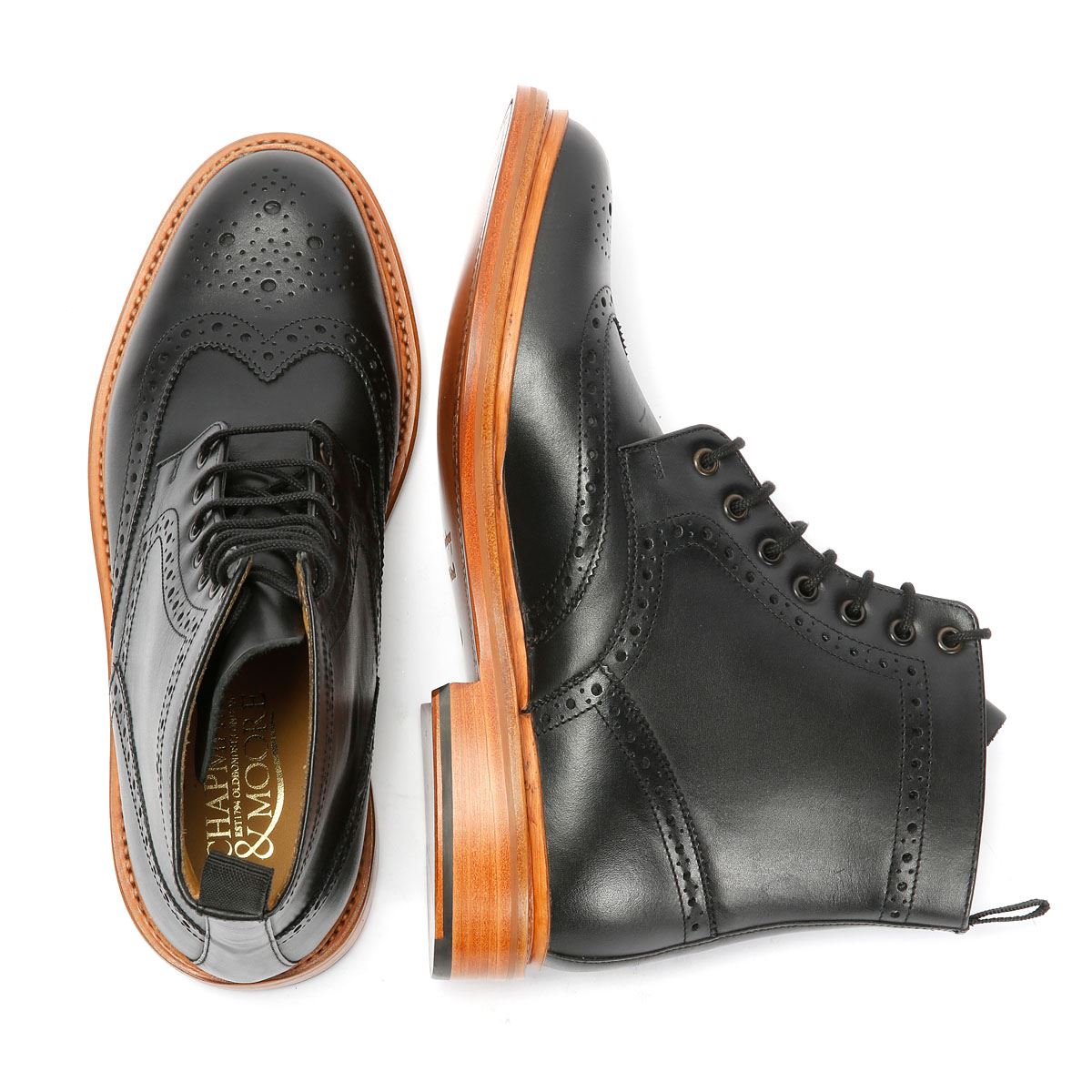 Chapman & Moore Walter Brogue Leather Men's Brown Boots