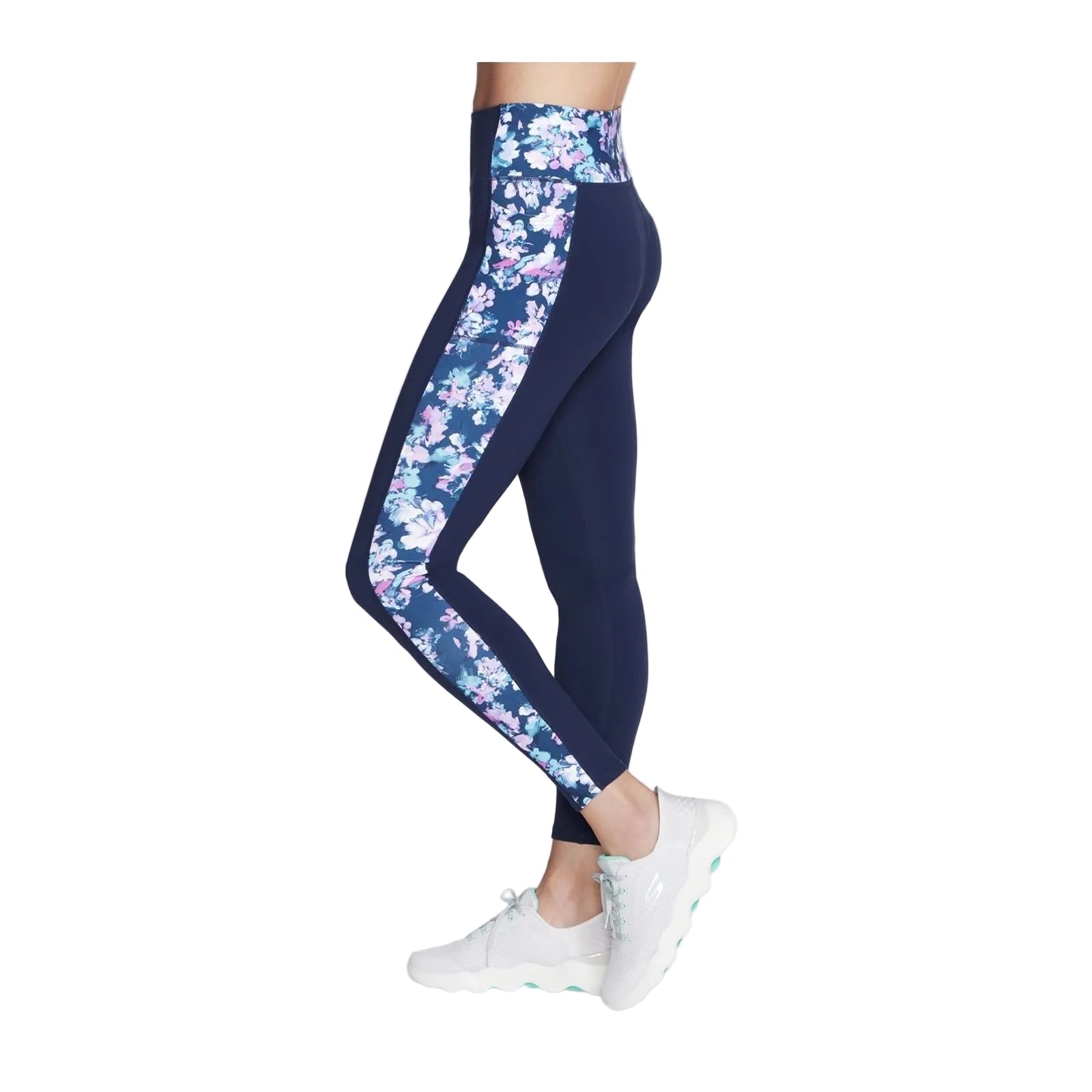 Skechers Performance GOWALK Misty Floral Legging Nylon Women's Blue Sports Leggings