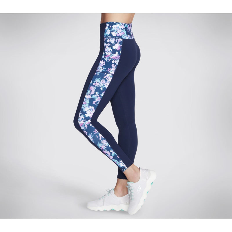 Skechers Performance GOWALK Misty Floral Legging Nylon Women's Blue Sports Leggings