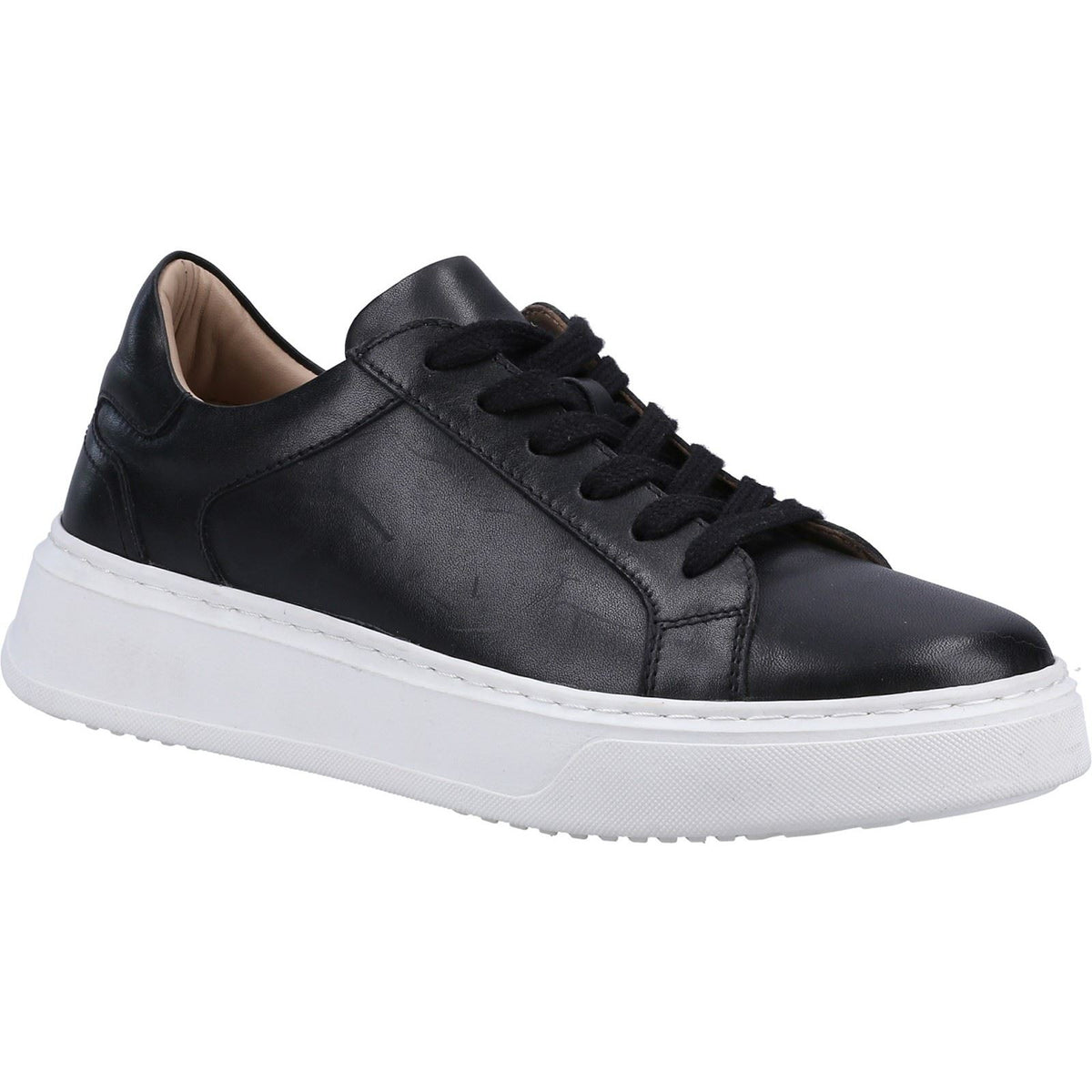 Hush Puppies Camille Leather Women's Black Trainers
