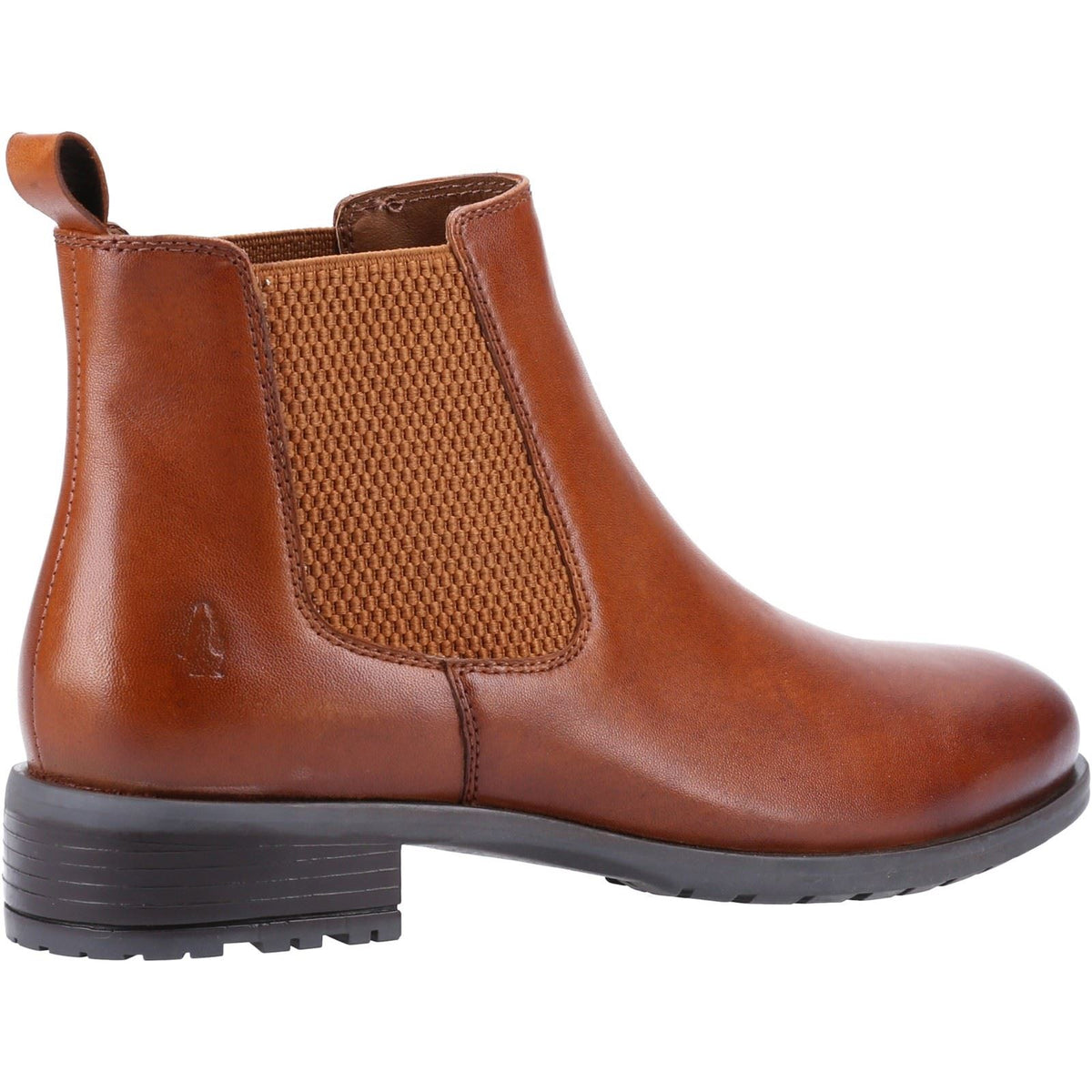 Hush Puppies Sammie Leather Women's Tan Flat Chelsea Boots