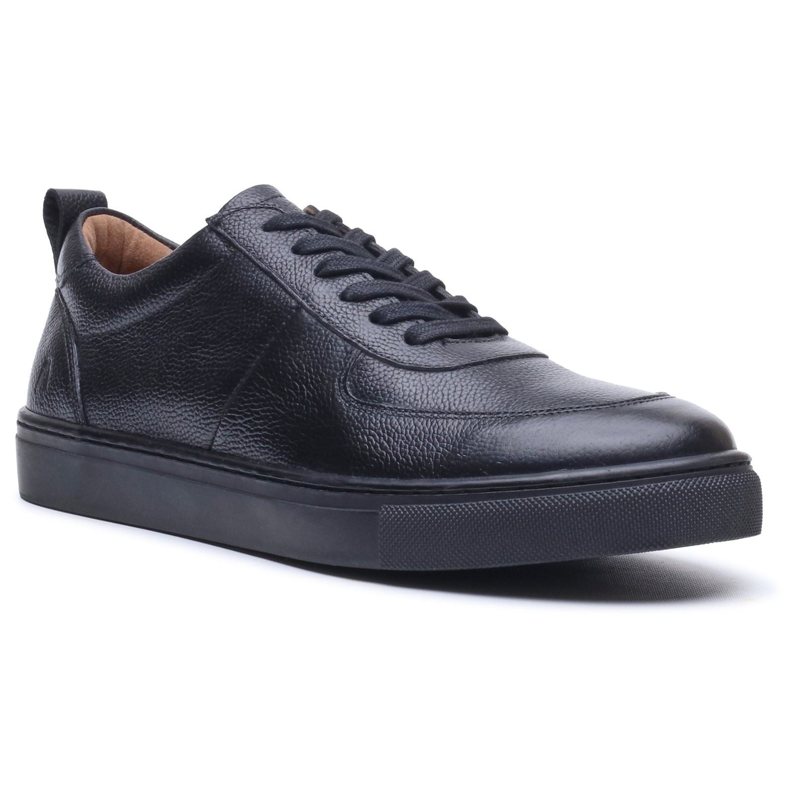 Hush Puppies Ciro Leather Men's BLACK Trainers
