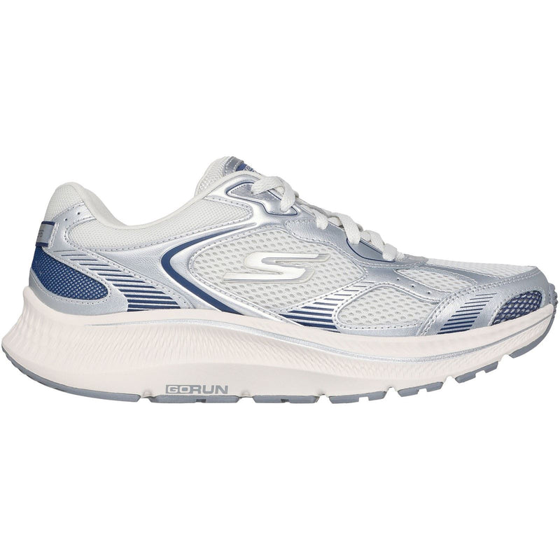 Skechers GO RUN Consistent 2.0 Volt Leather Women's Silver/Navy Trainers
