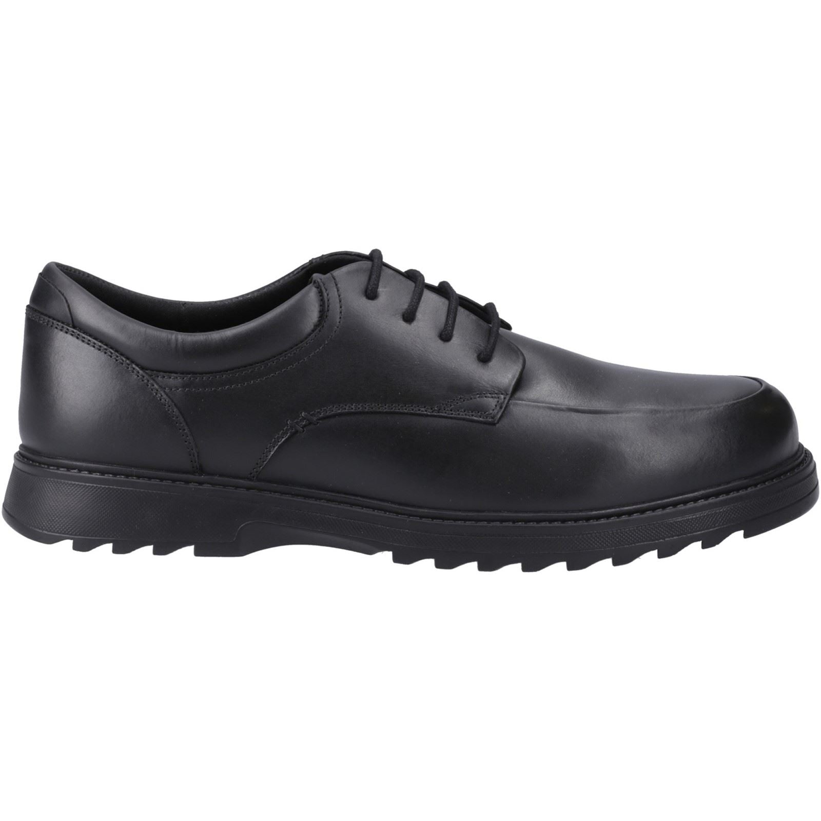 Hush Puppies Romeo Leather Boy's Black Lace-Up Shoes