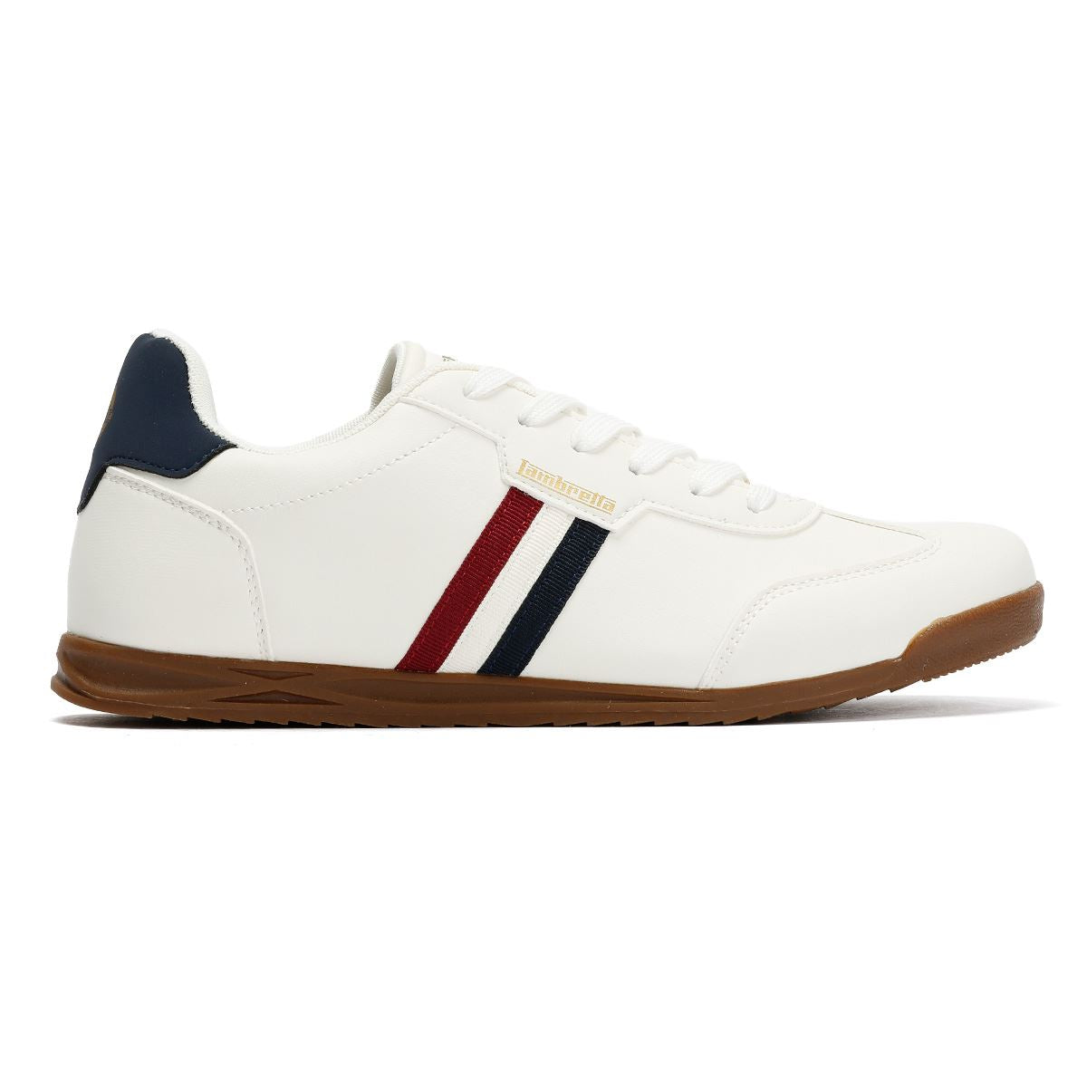 Lambretta Tackle Men's White/Navy Trainers