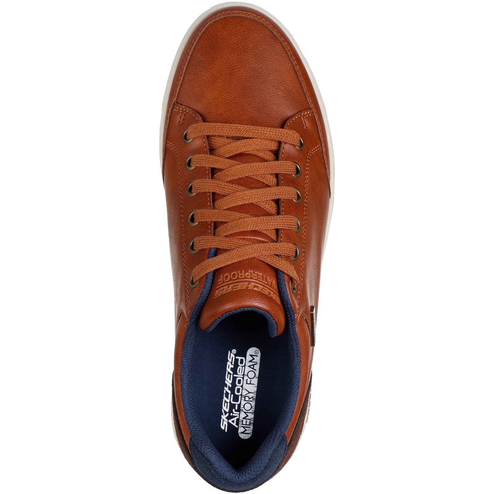 Skechers Cavell Sparkman Polyurethane Men's Luggage Standard Lace-Up Shoes
