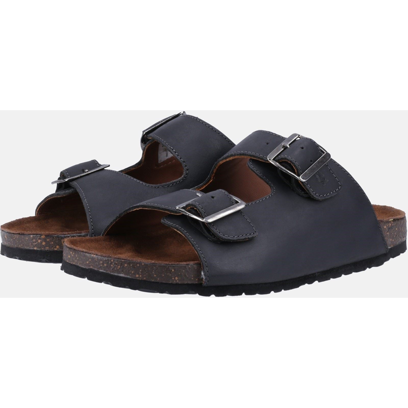 Hush Puppies Nash Slider Leather Men's Black Sandals