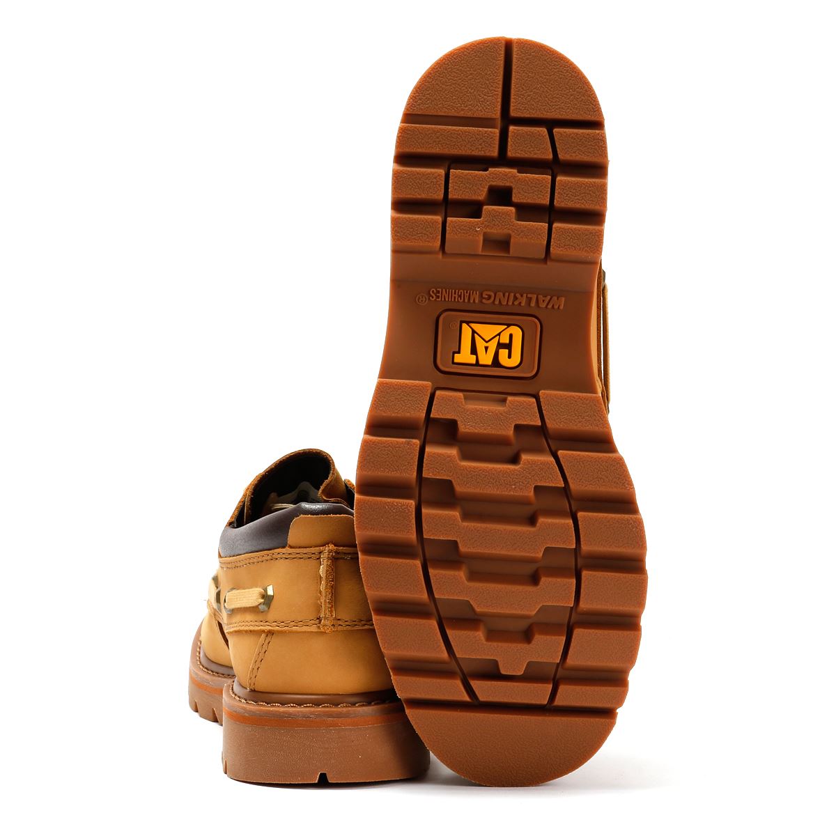 Caterpillar Colorado Boat Lo Leather Men's Honey Buckskin Lace-Up Shoes