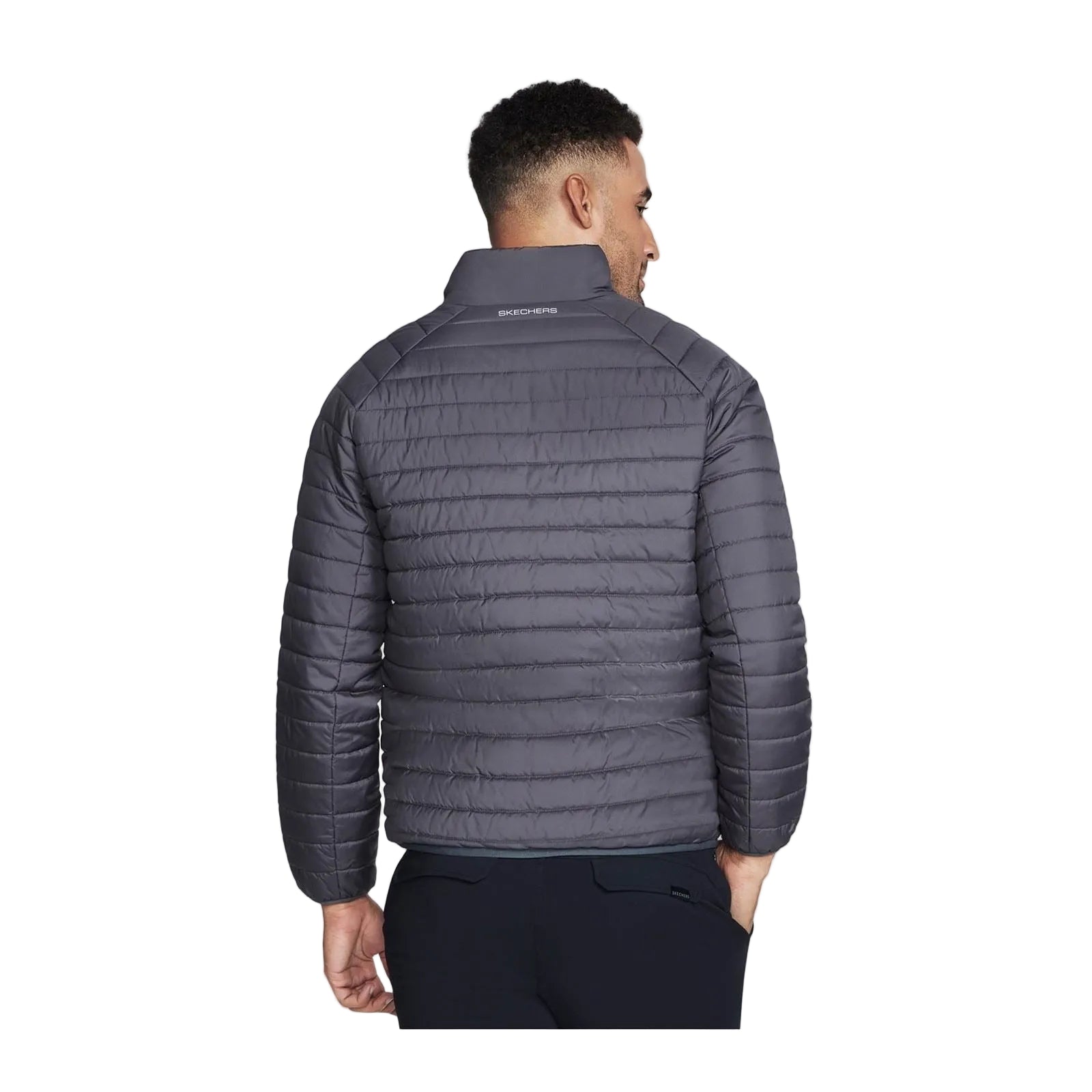 Skechers Performance Go Shield Altitude Reversible Jacket Men's Grey Puffer Jacket