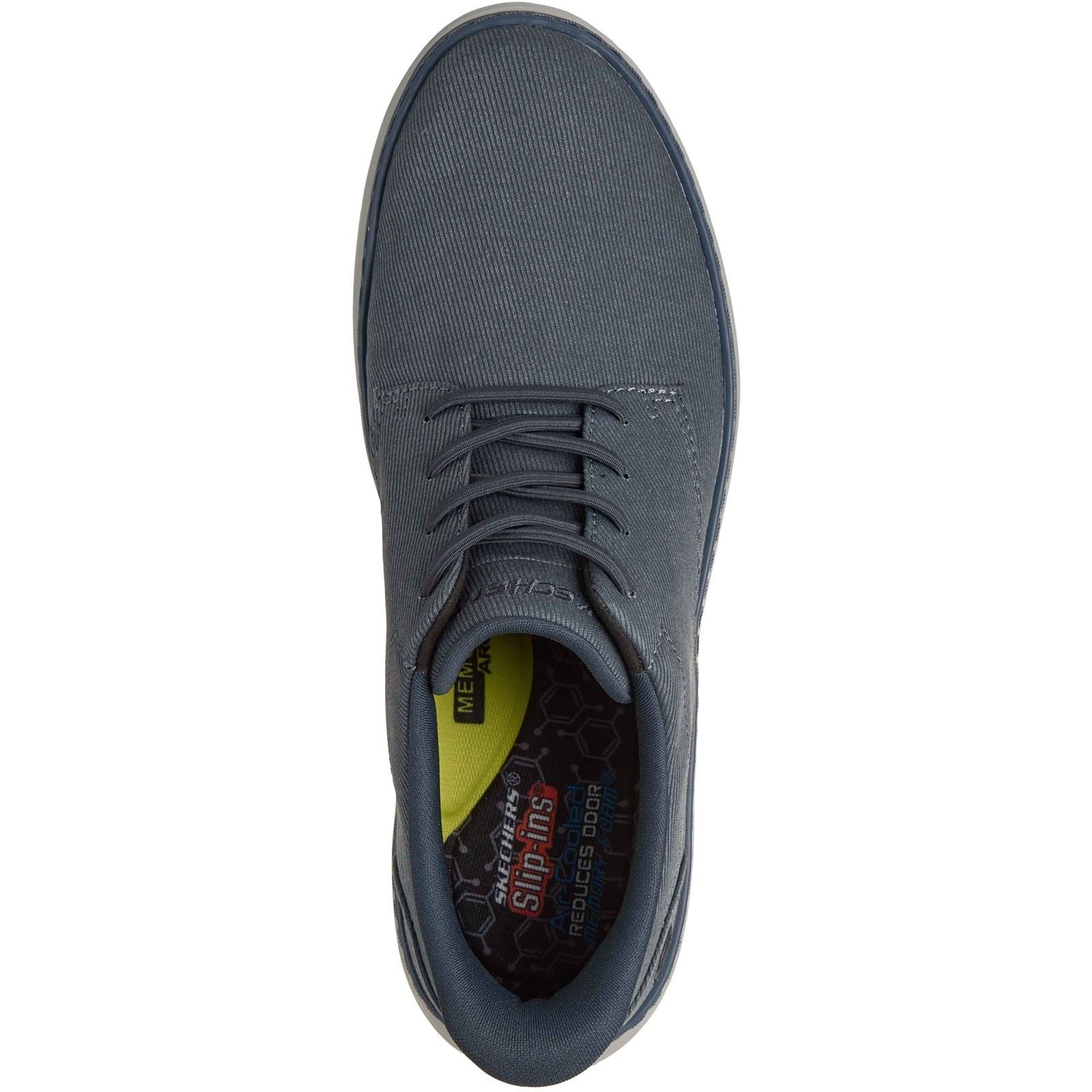 Skechers Hyland Justino Textile Men's Navy Lace-Up Shoes
