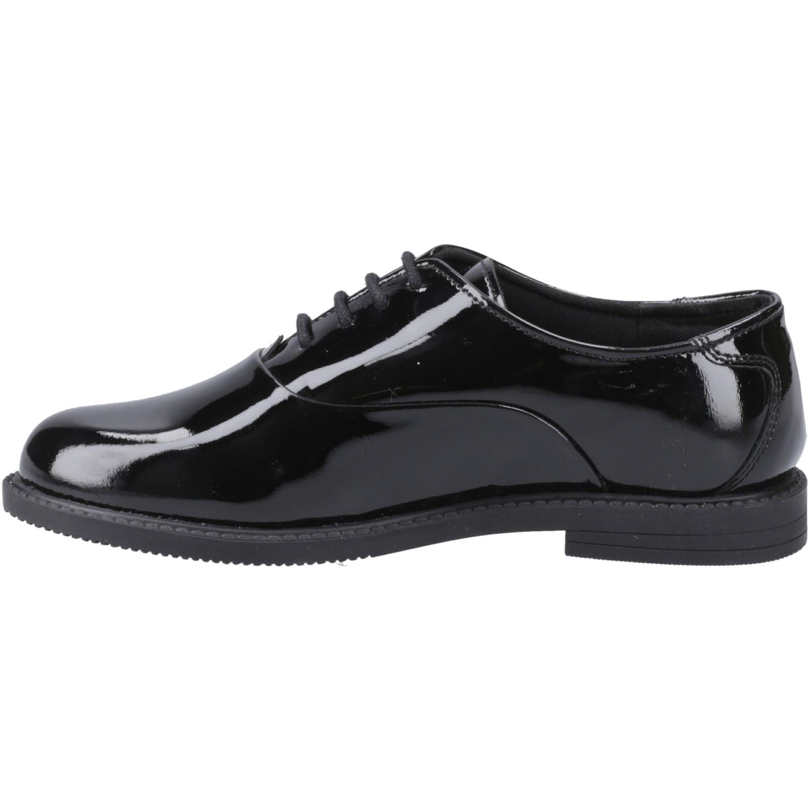 Hush Puppies Nellie Patent Leather Youth Girl's Black Oxford Shoes