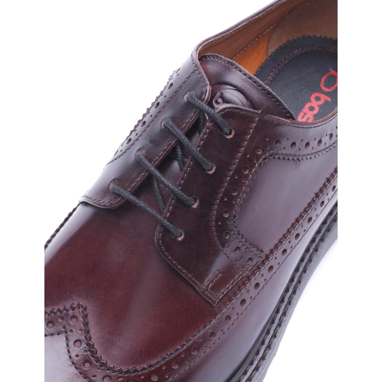 Base London Phase Leather Men's WASHED BROWN Brogues Shoes