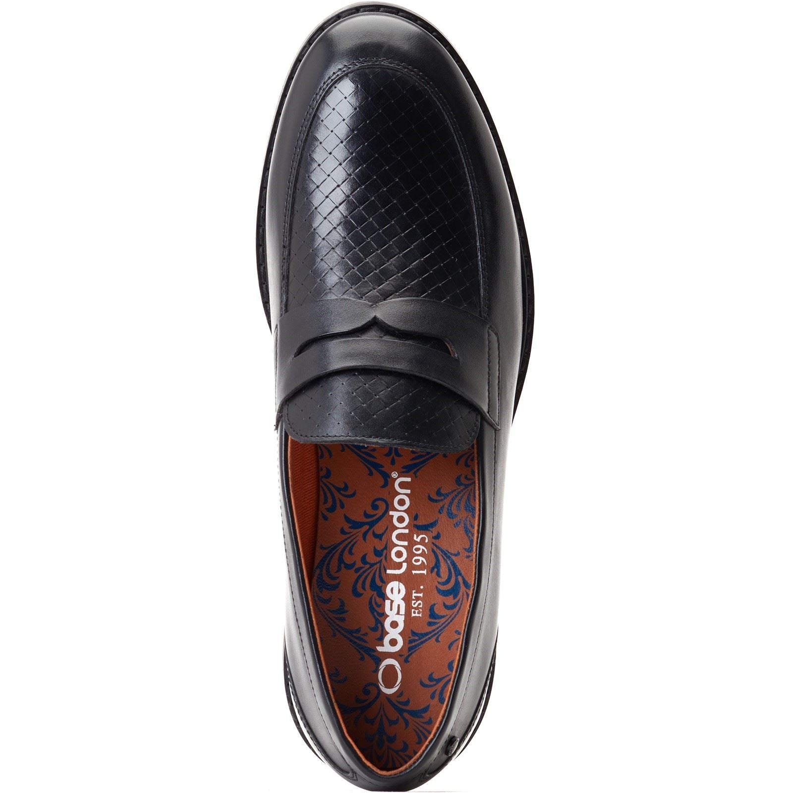 Base London Sid Leather Men's Black Loafers