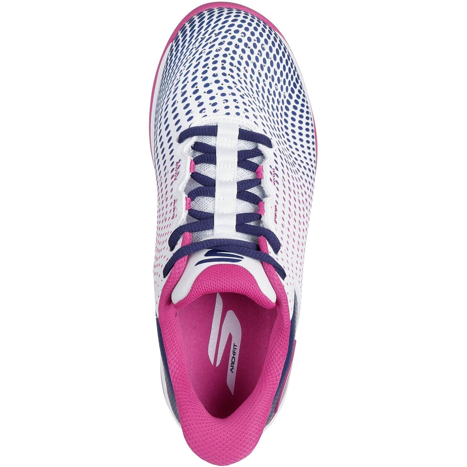 Skechers Slip-ins Relaxed Fit Viper Court Reload Womens White/Navy/Pink Trainers