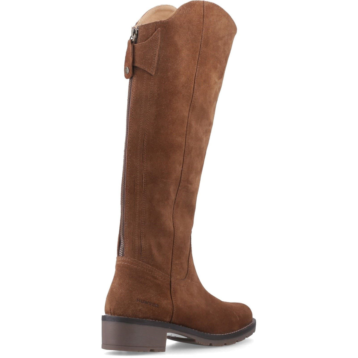 Hunter Katrine Tall WP Suede Women's Tan Heeled Knee High Boots