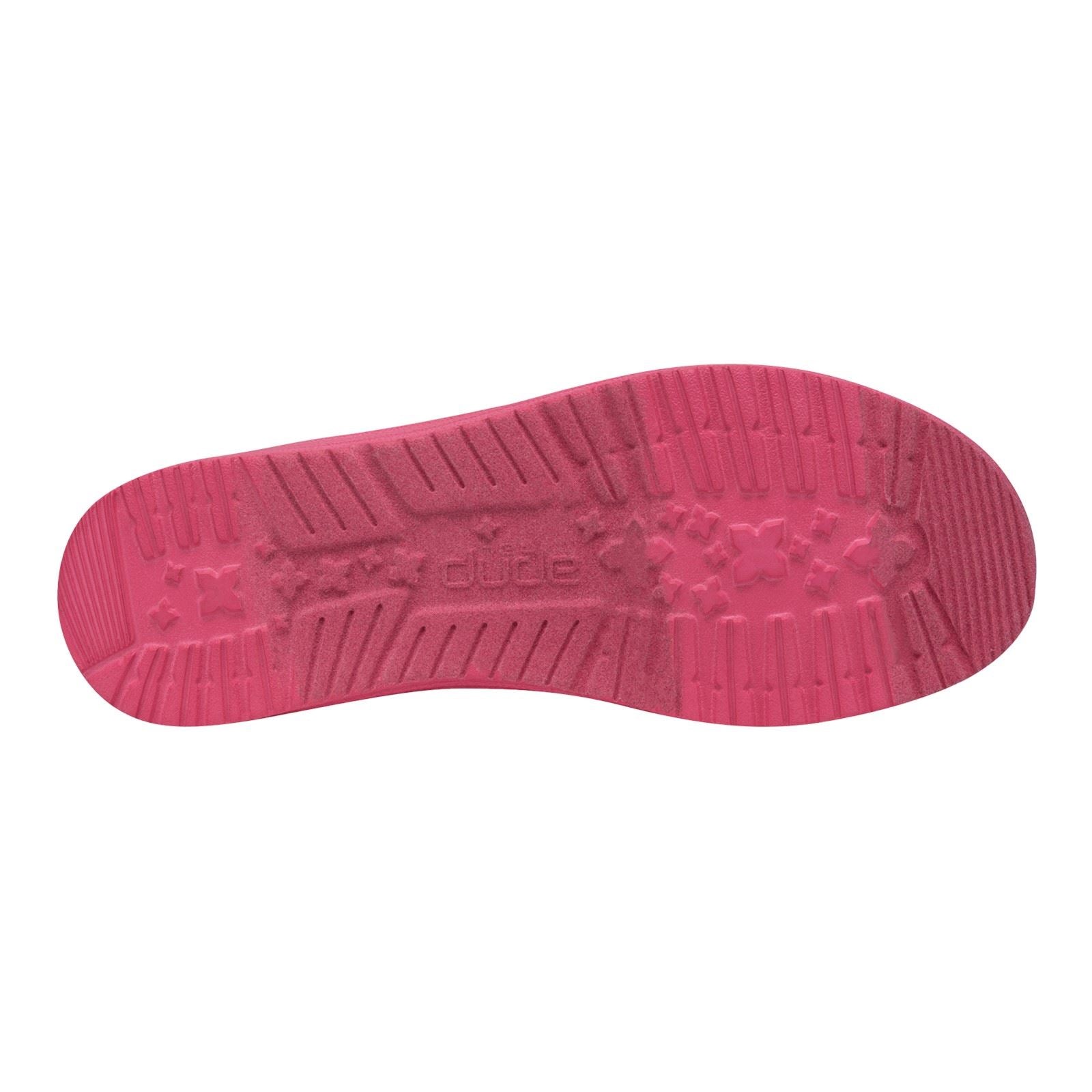 HEYDUDE Wendy Funk Mono Synthetic Women's Electric Pink Moccasins Shoes