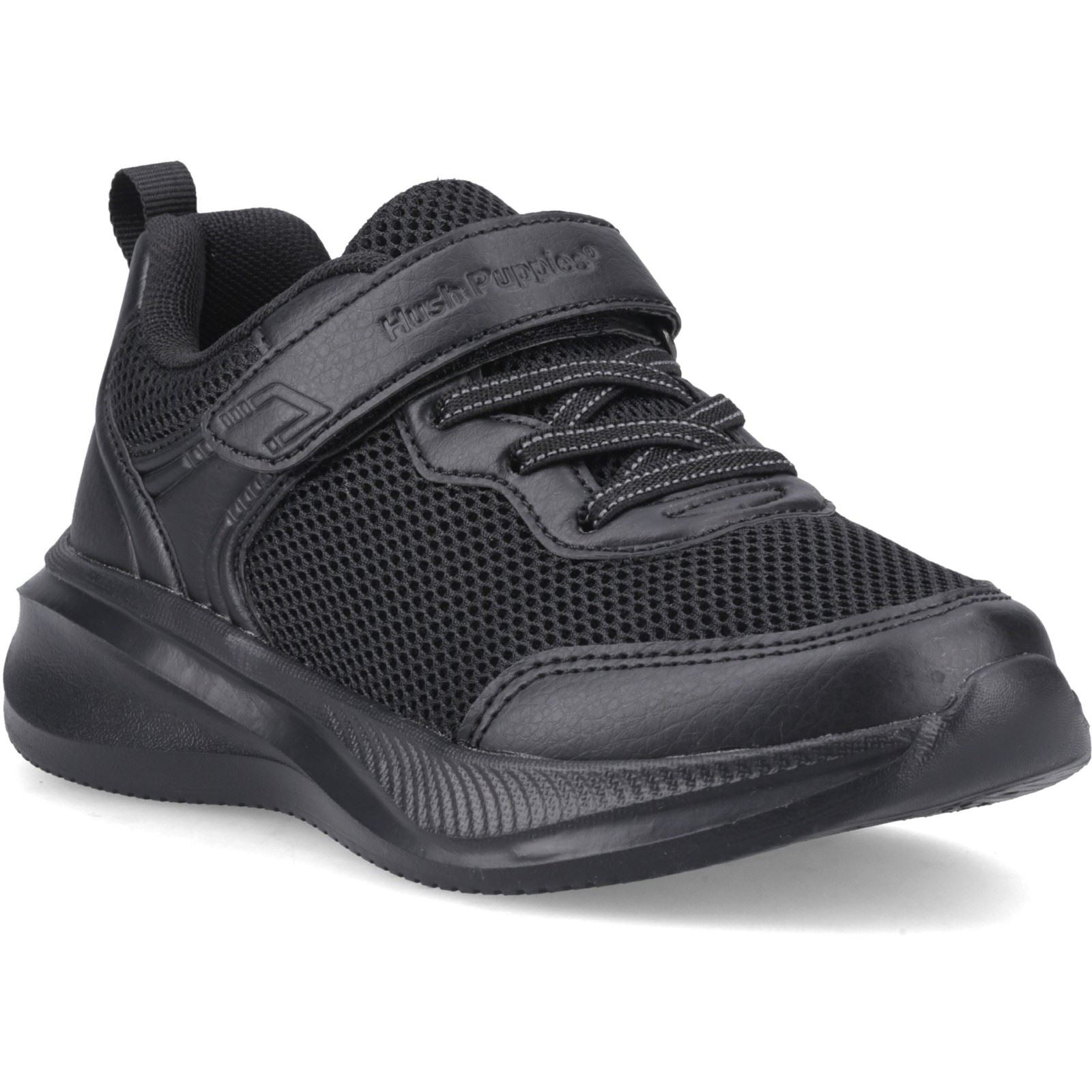 Hush Puppies Marty Trainer Textile Black Trainers