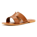 Tower London Cut Out Leather Women's Tan Mules