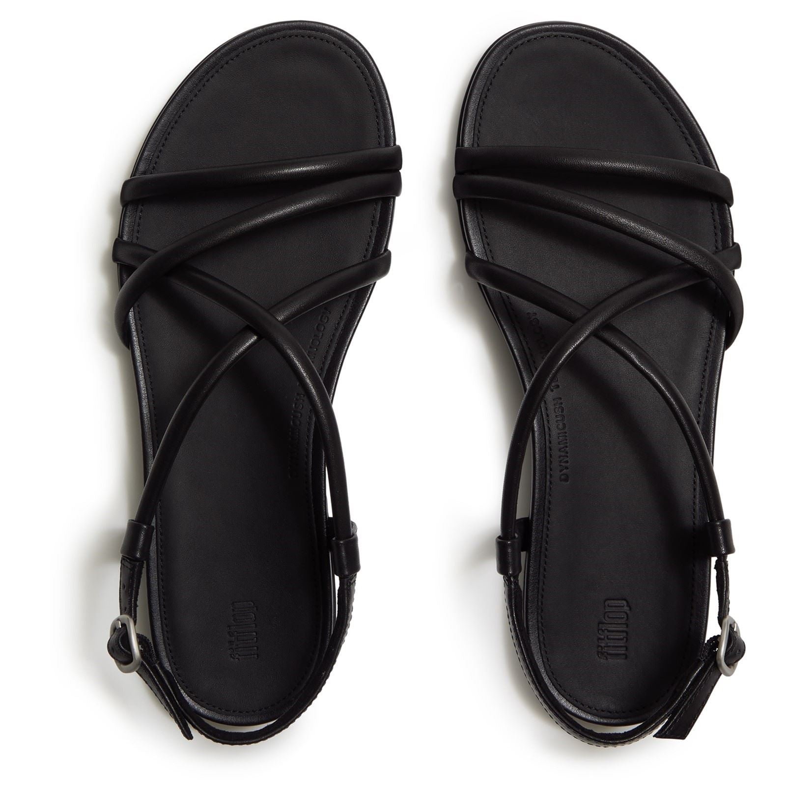 Fitflop Gracie Crystal Leather Women's All Black Sandals