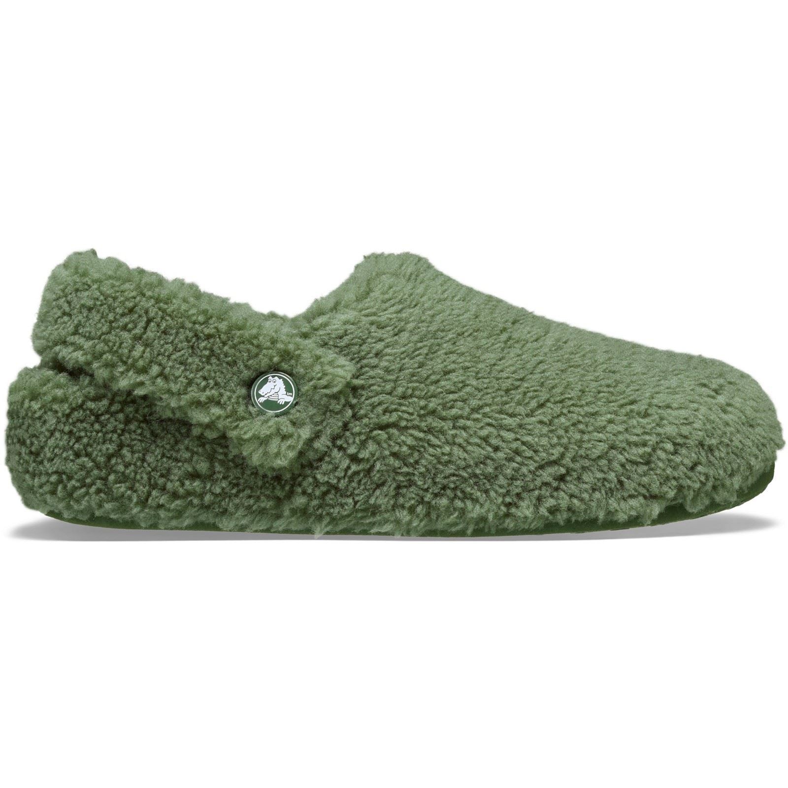 Crocs Classic Cozzzy Polyester Men's Army Green Slippers