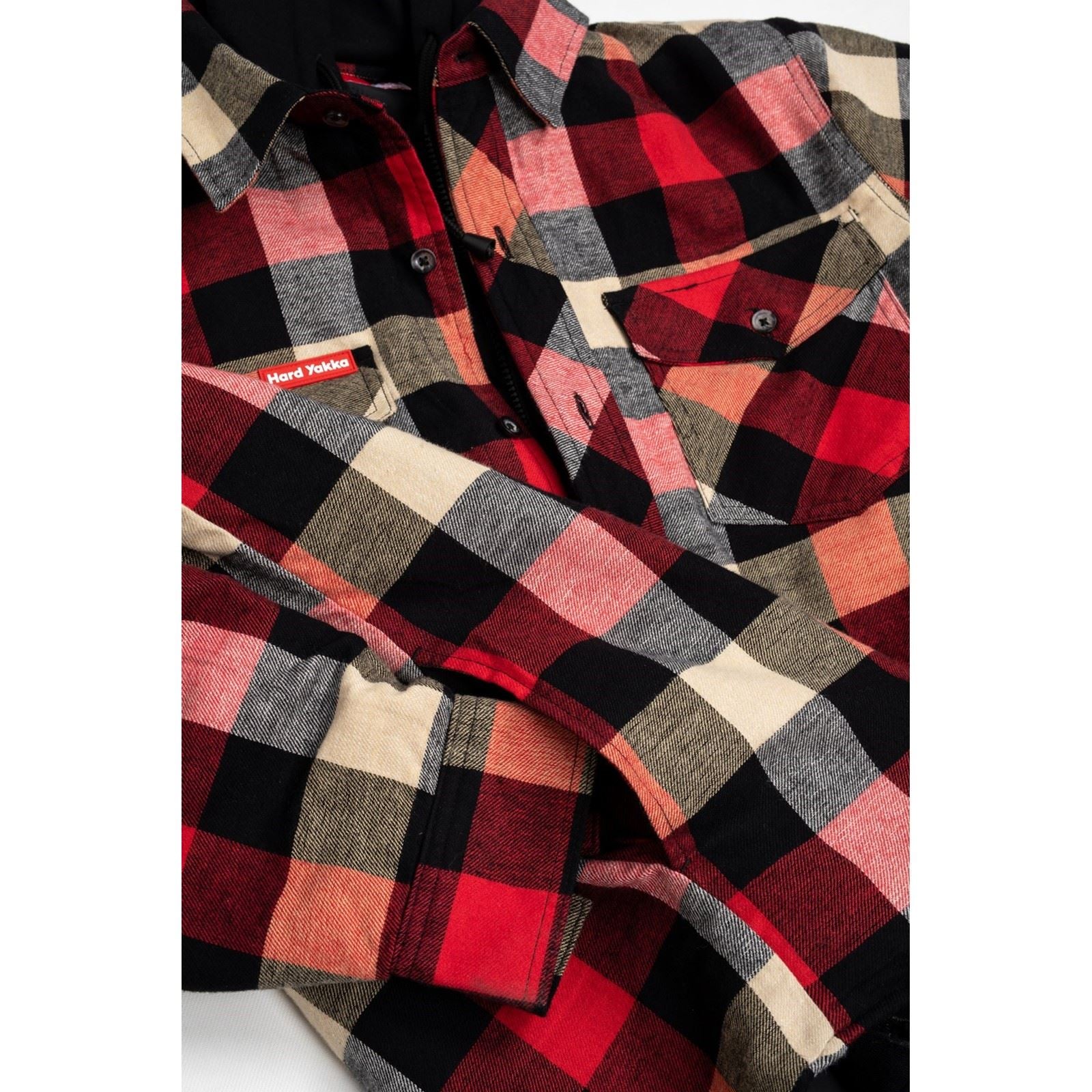 Hard Yakka Quilted Flannel Shacket Men's Red Shirt Jacket