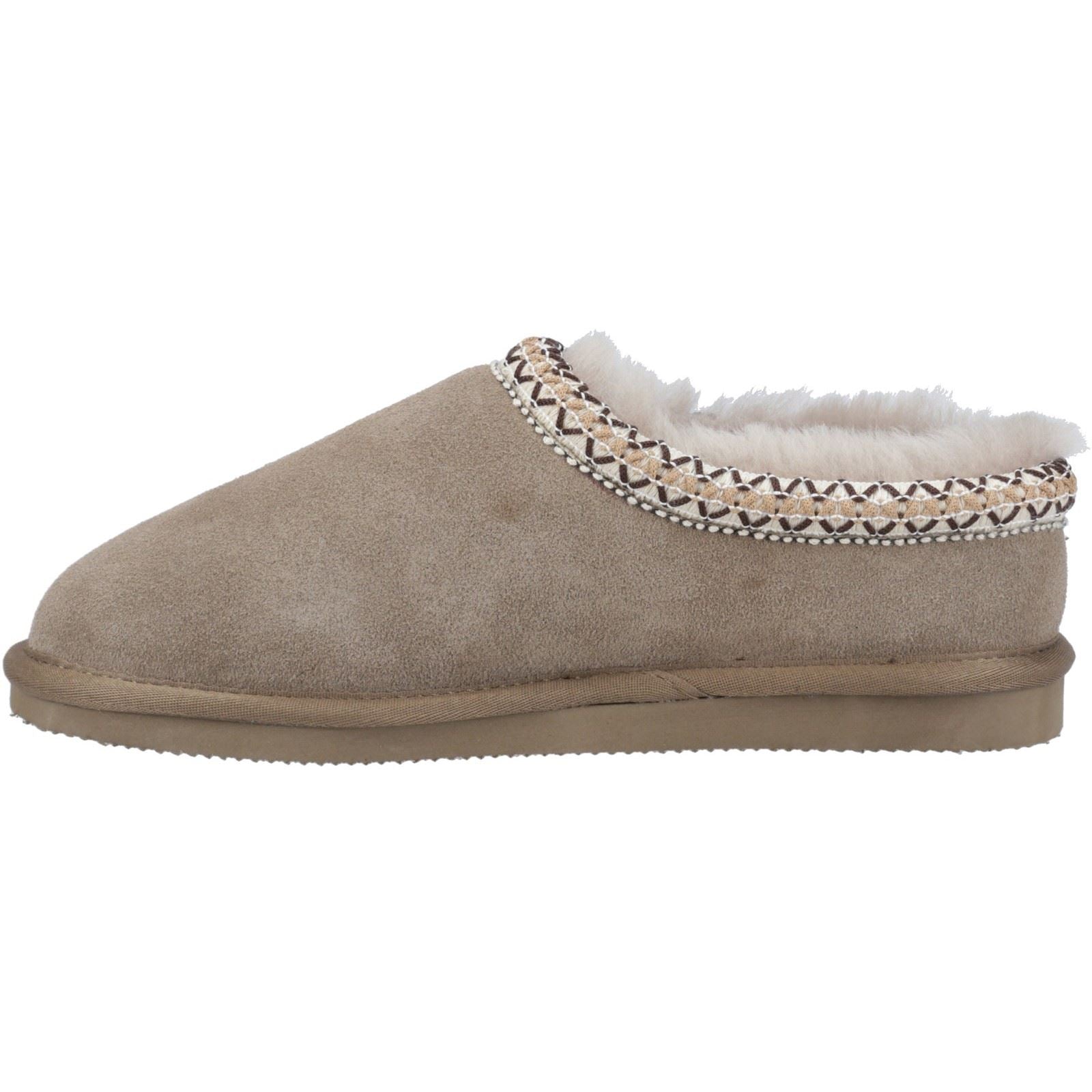Cotswold Foxmoor Leather Women's Grey Slippers