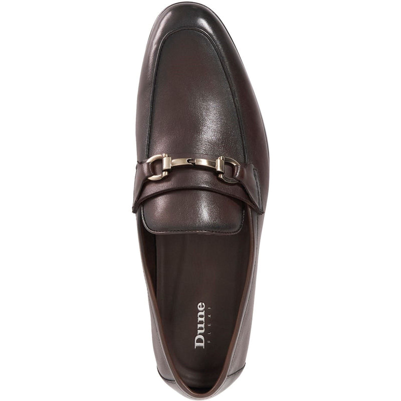 Dune Seymore Leather Men's Brown Slip-On Shoes